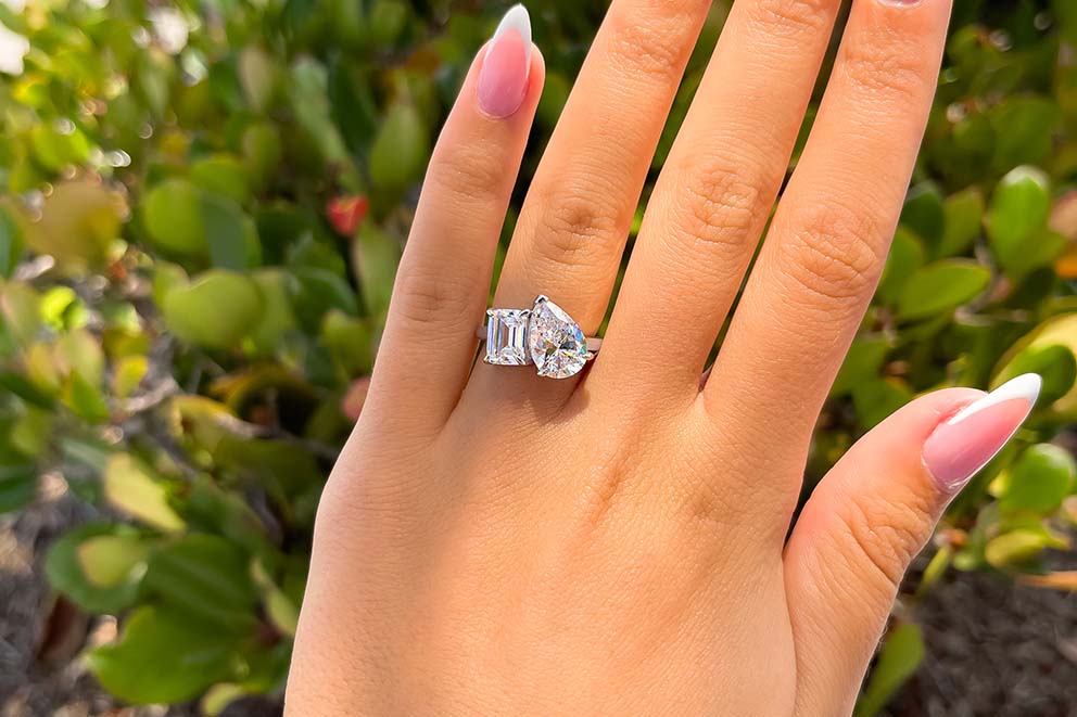 ring with two stones