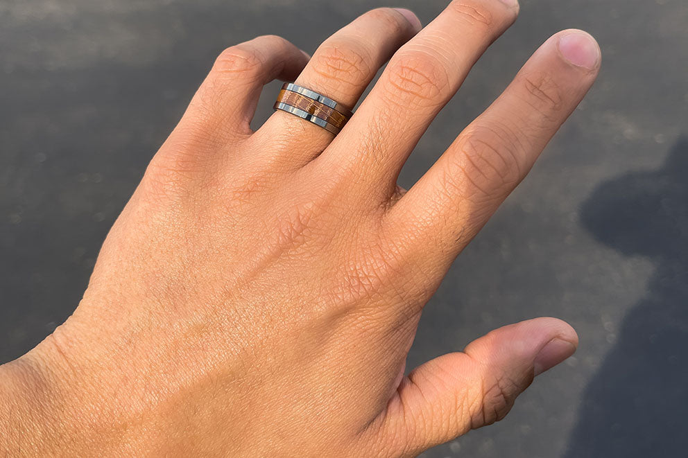 wooden wedding band