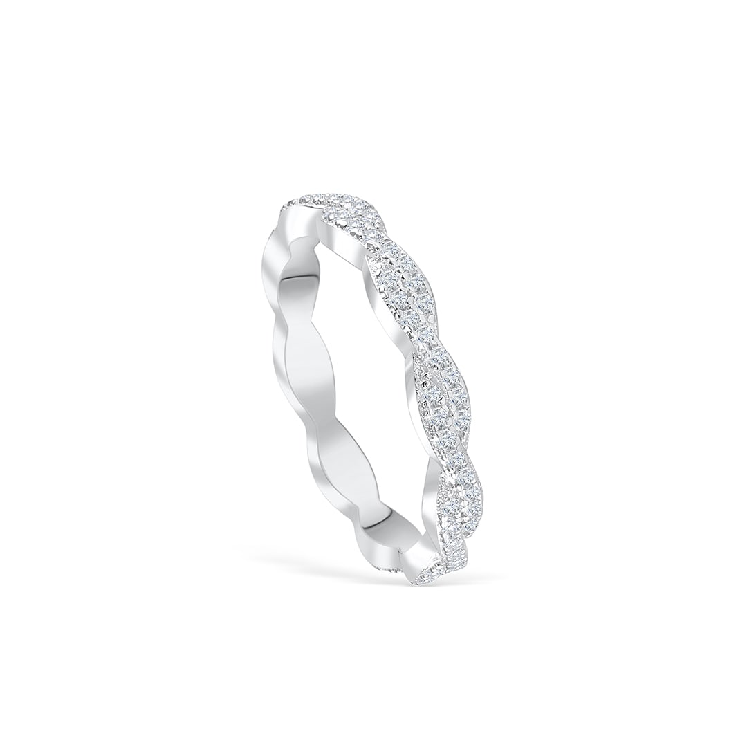 the sadie silver vintage wedding band