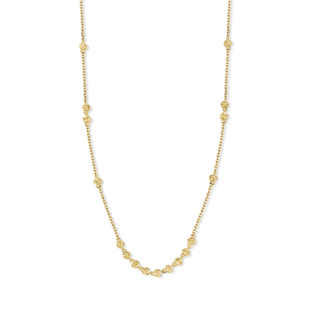 Gold choker necklace with pendants