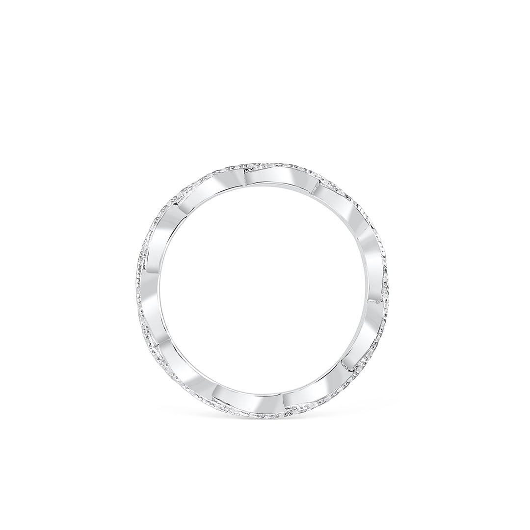 the sadie silver vintage twisted wedding band setting