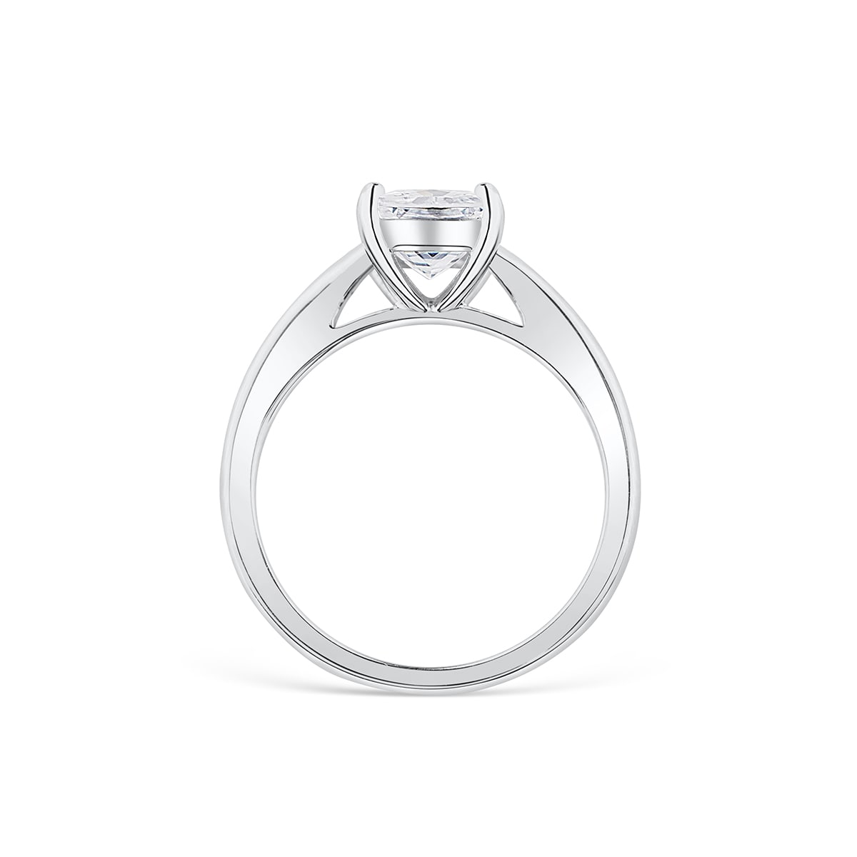 the layla silver cushion cut solitaire setting