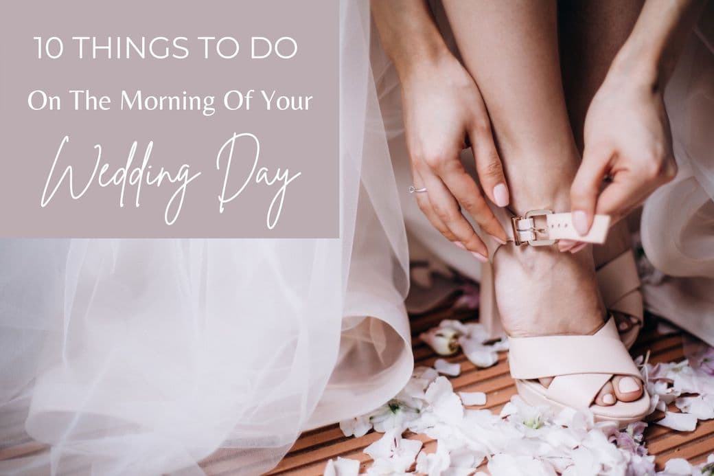 Bride preparing on the morning of her wedding.