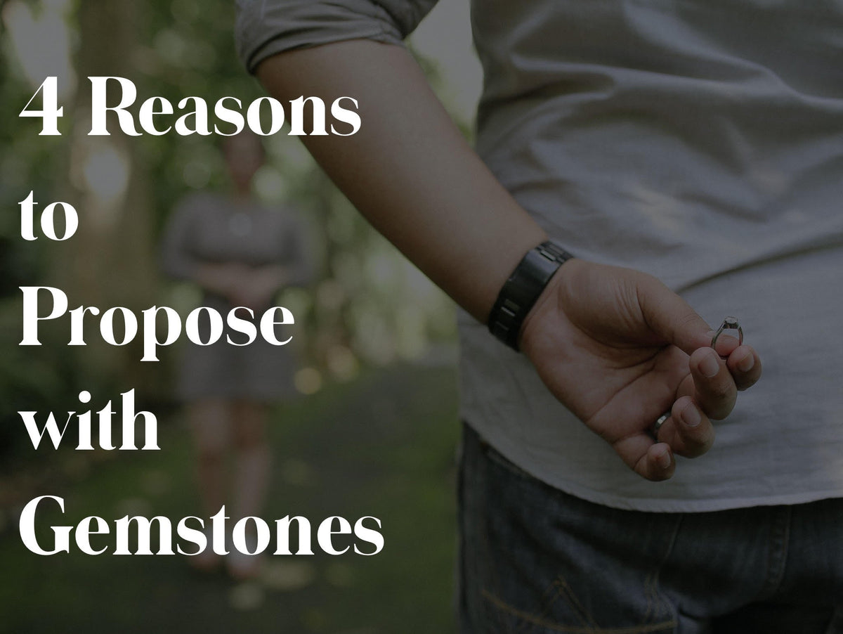 Gemstone engagement rings featured in an article about proposing with gemstones.