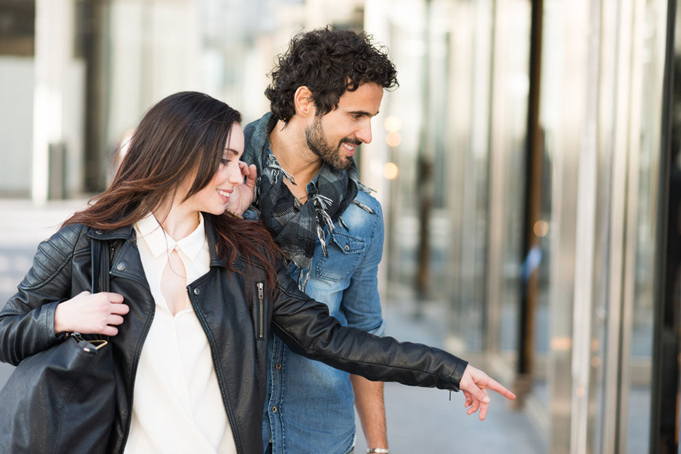 couple going window shopping