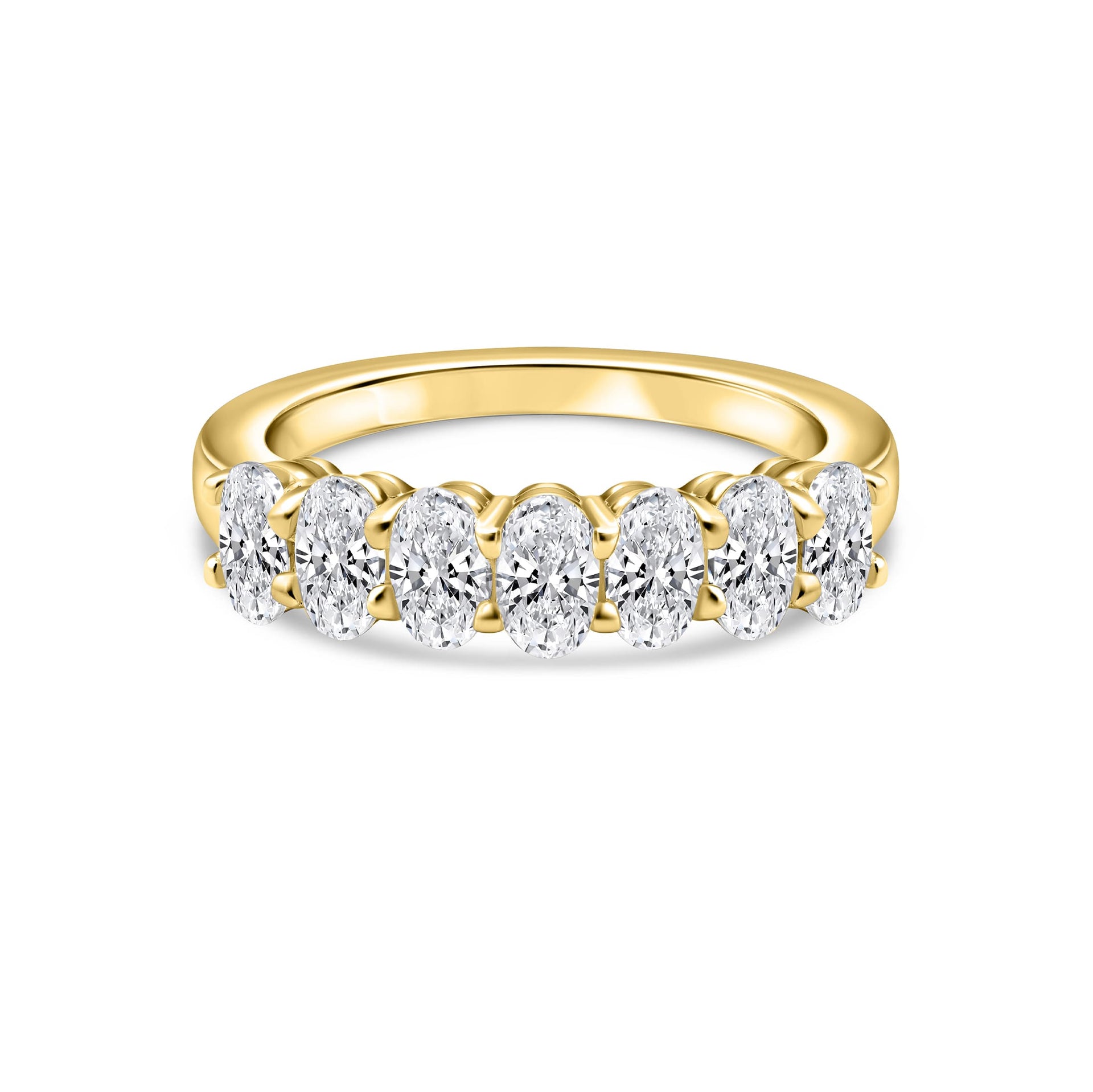 gold wedding ring on white background