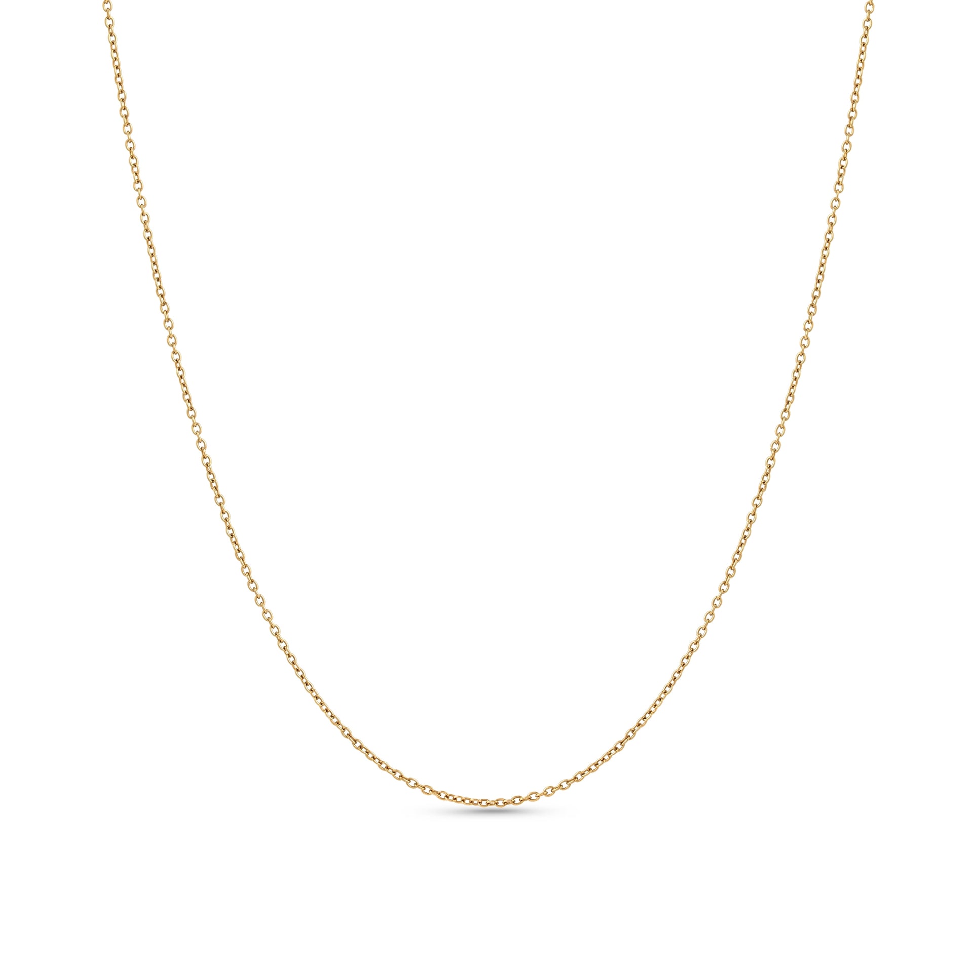Dainty Gold Cable Chain Necklace on a white background