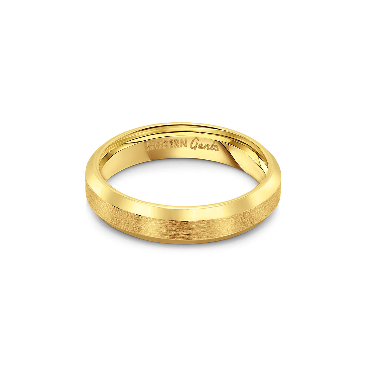 The Infinity titanium gold unisex wedding band