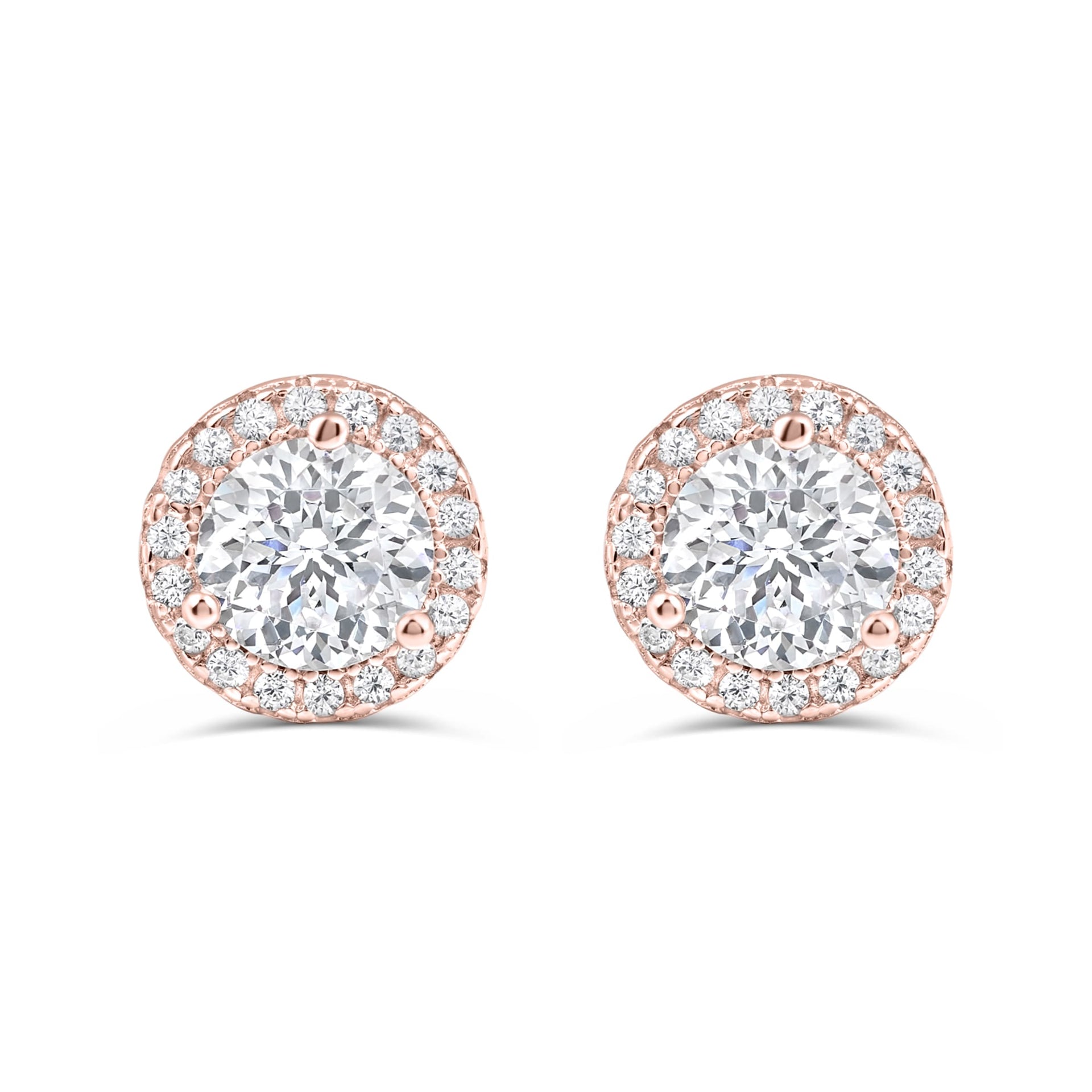 the duet rose gold earrings