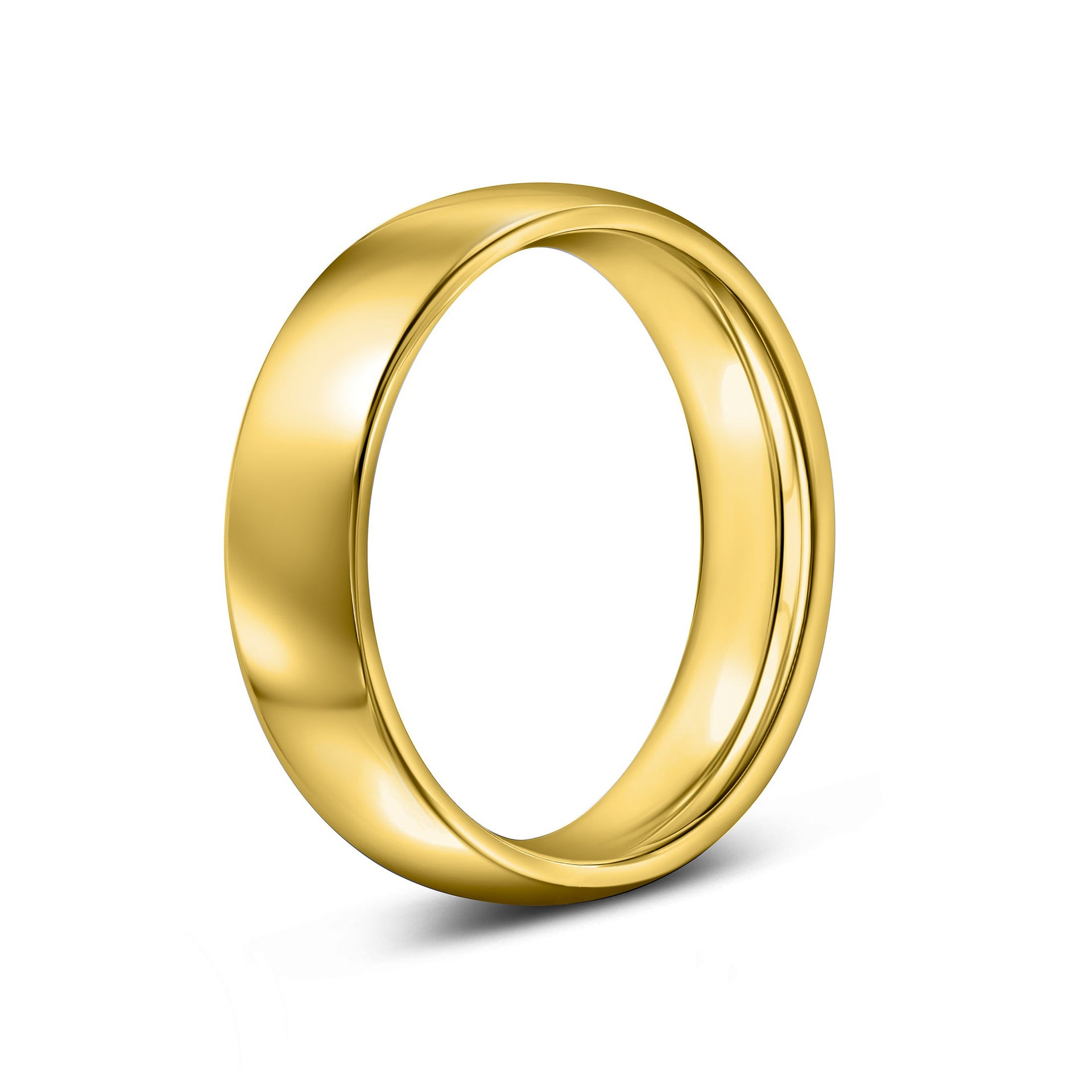 affordable gold unisex Horizon wedding ring on white
