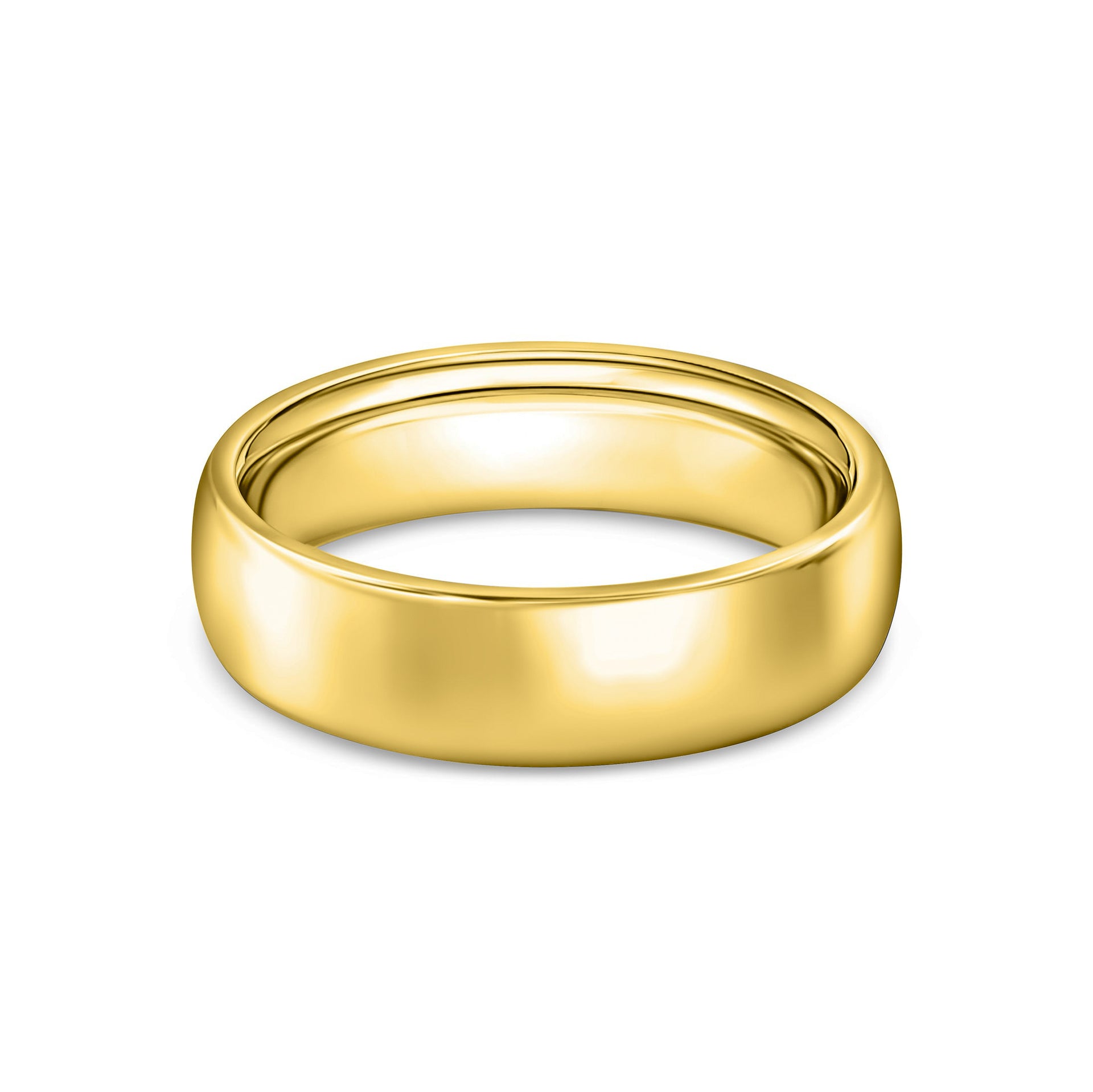 affordable gold unisex Horizon wedding ring on white