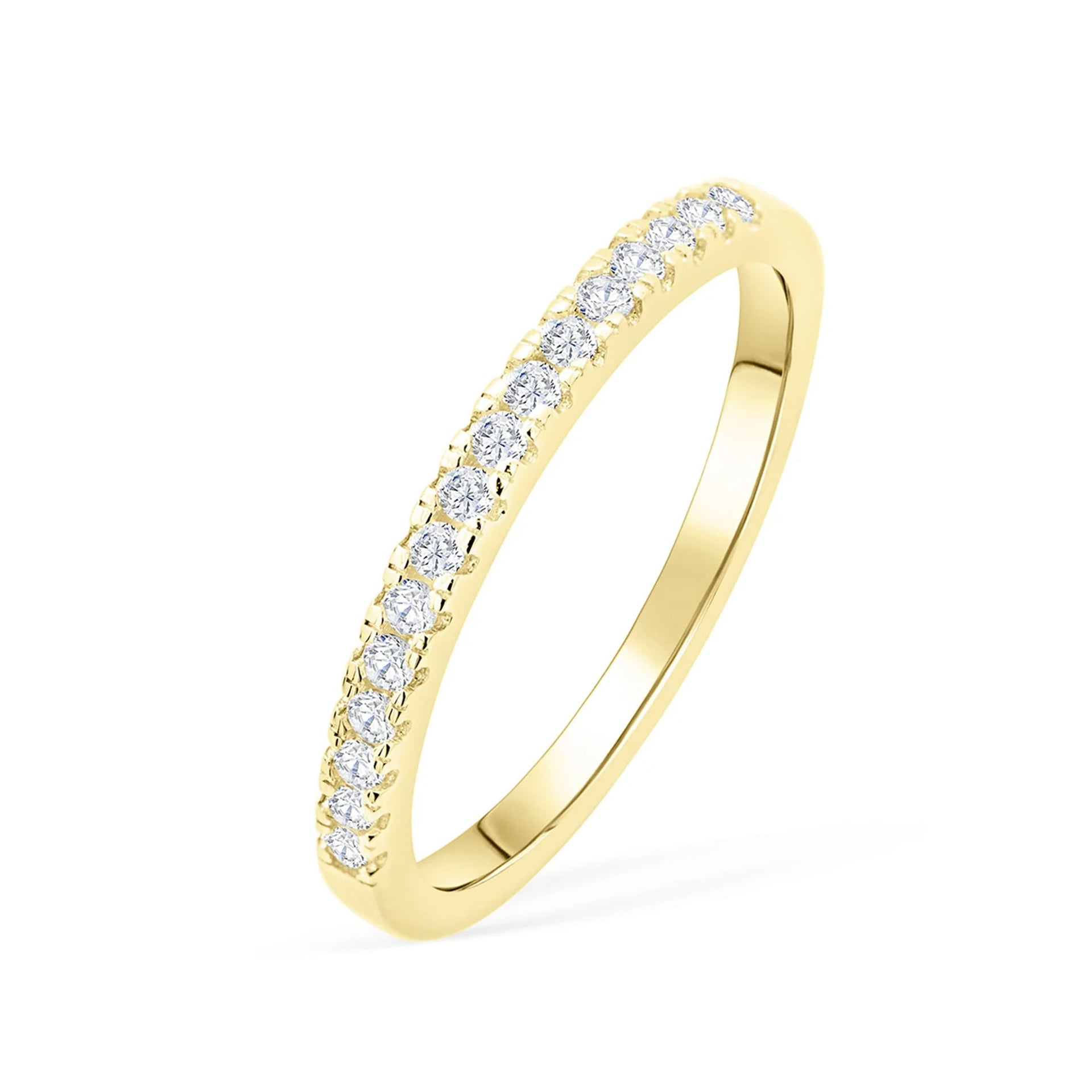 Gold half eternity wedding band