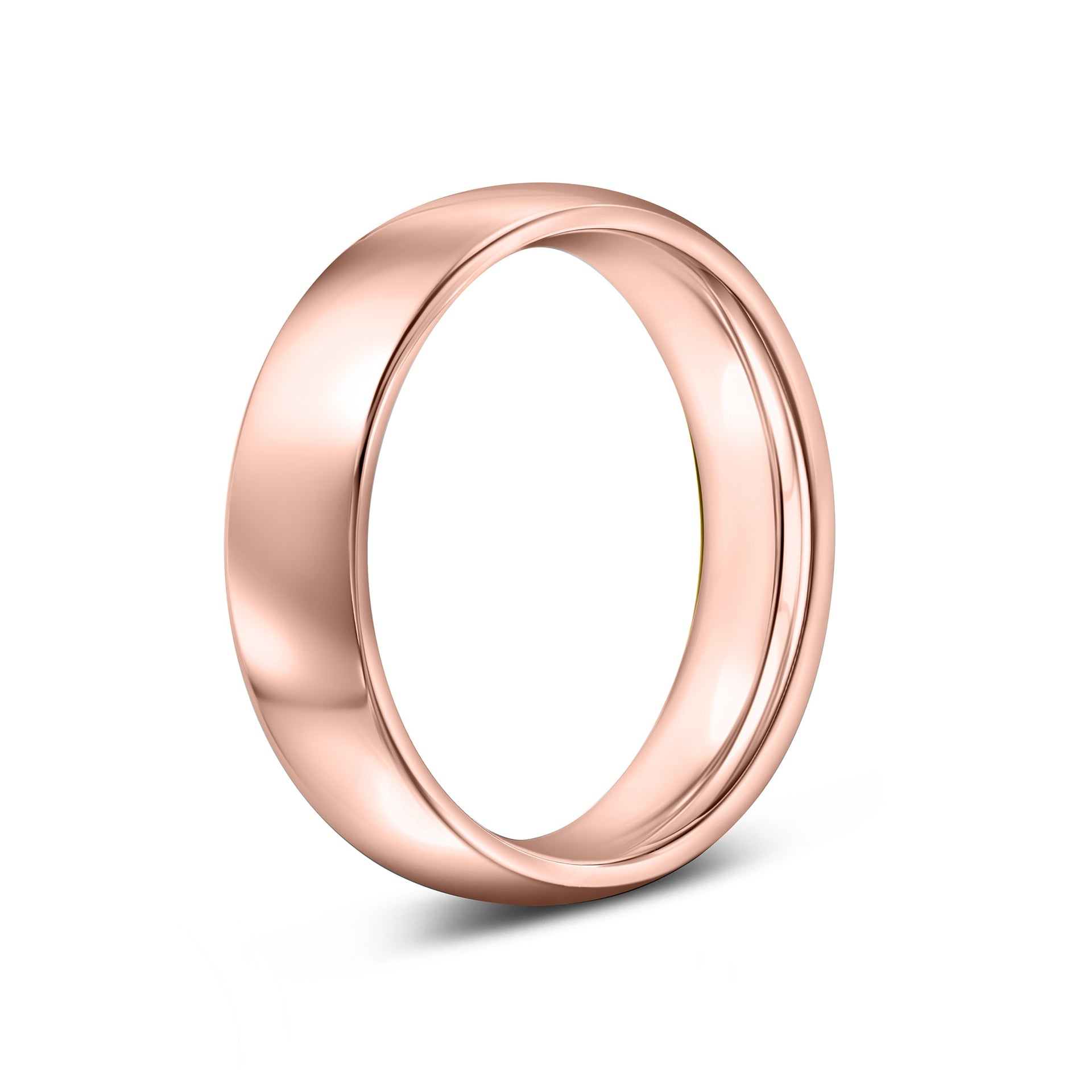 stunning rose gold affordable unisex horizon wedding band