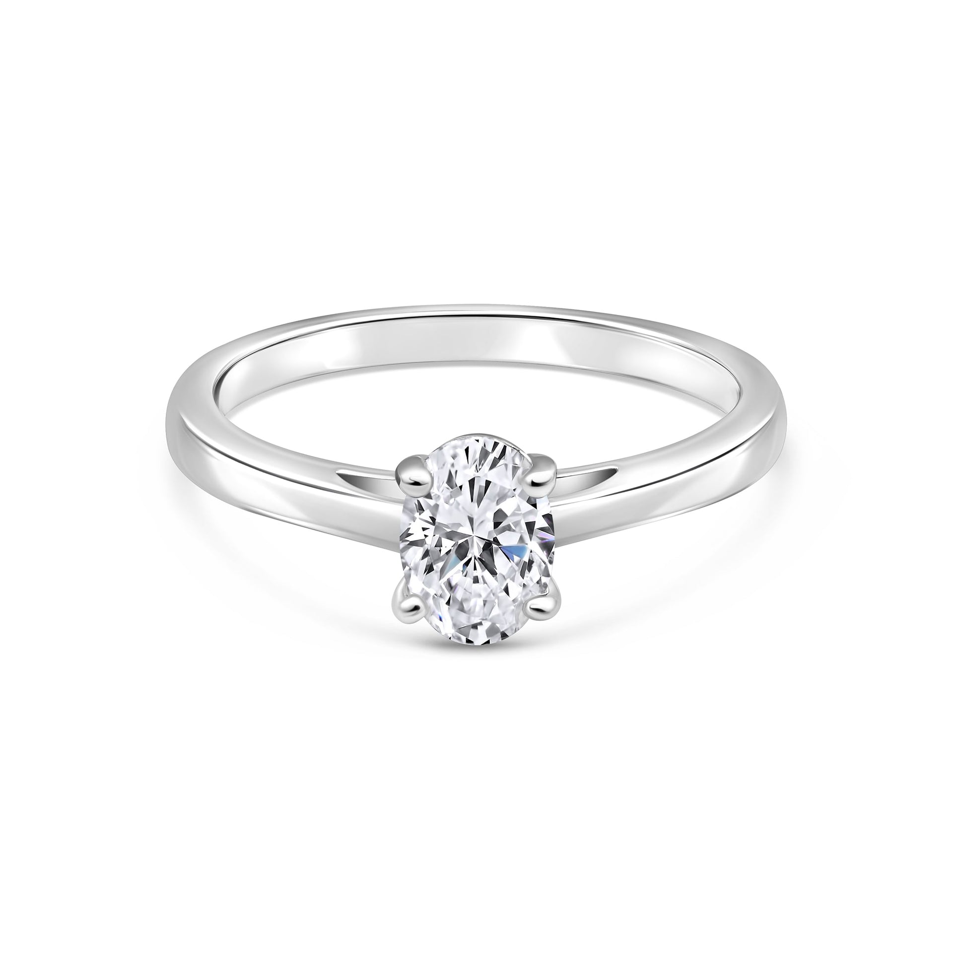 the ava silver engagement ring