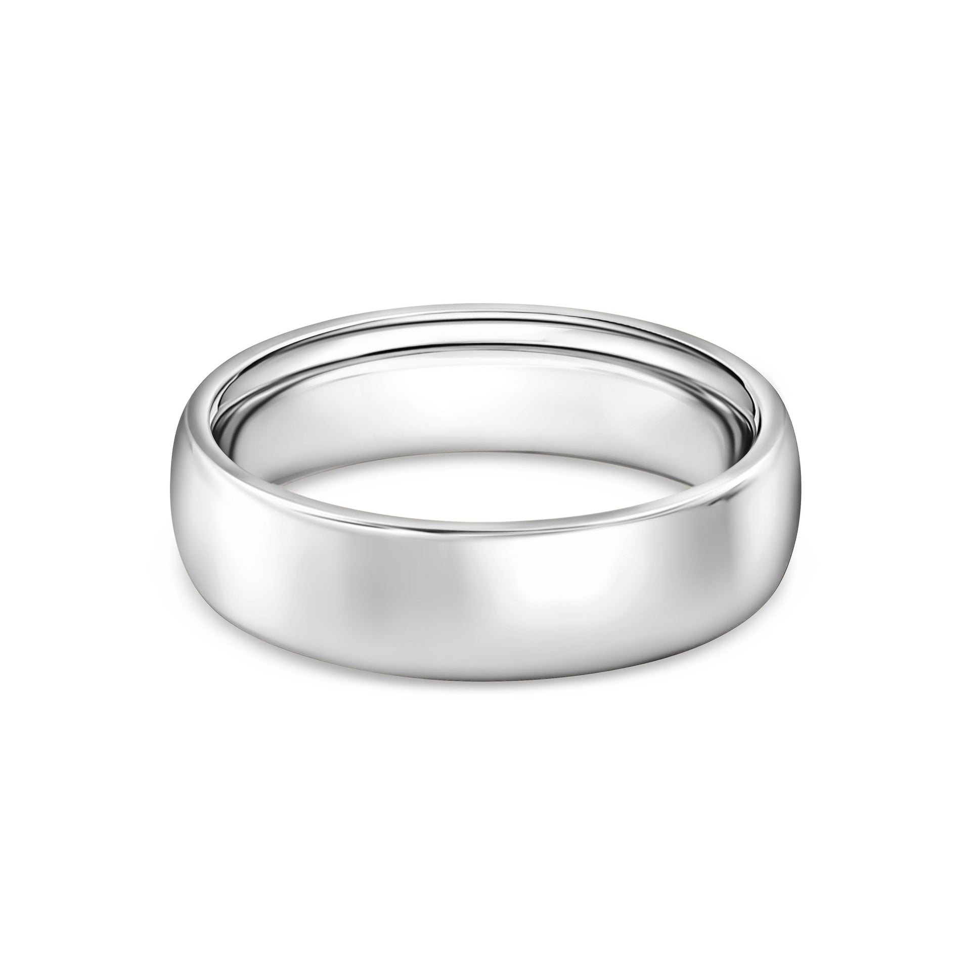 affordable silver mens Horizon wedding ring on white