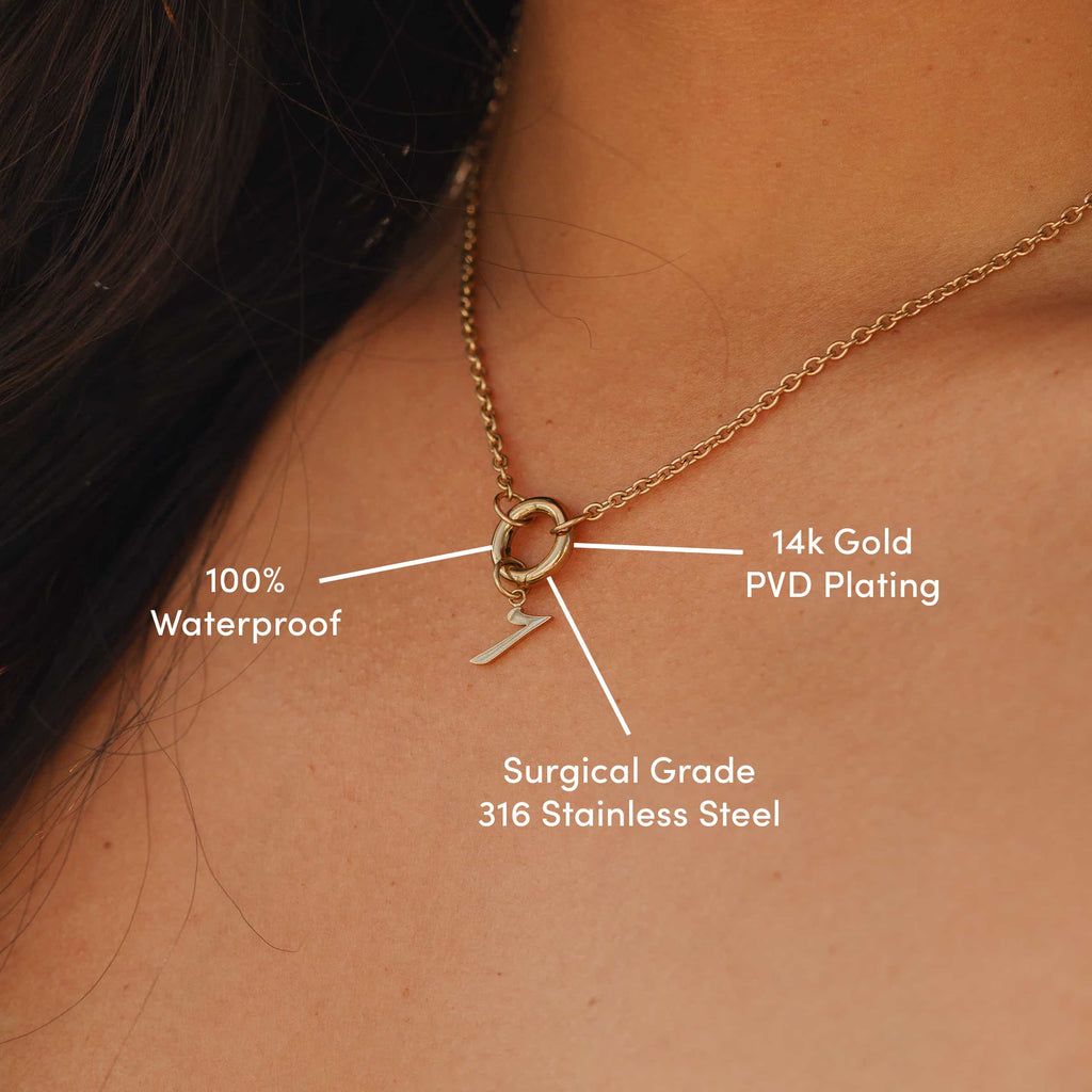 The Number Charm - Gold Secondary Image