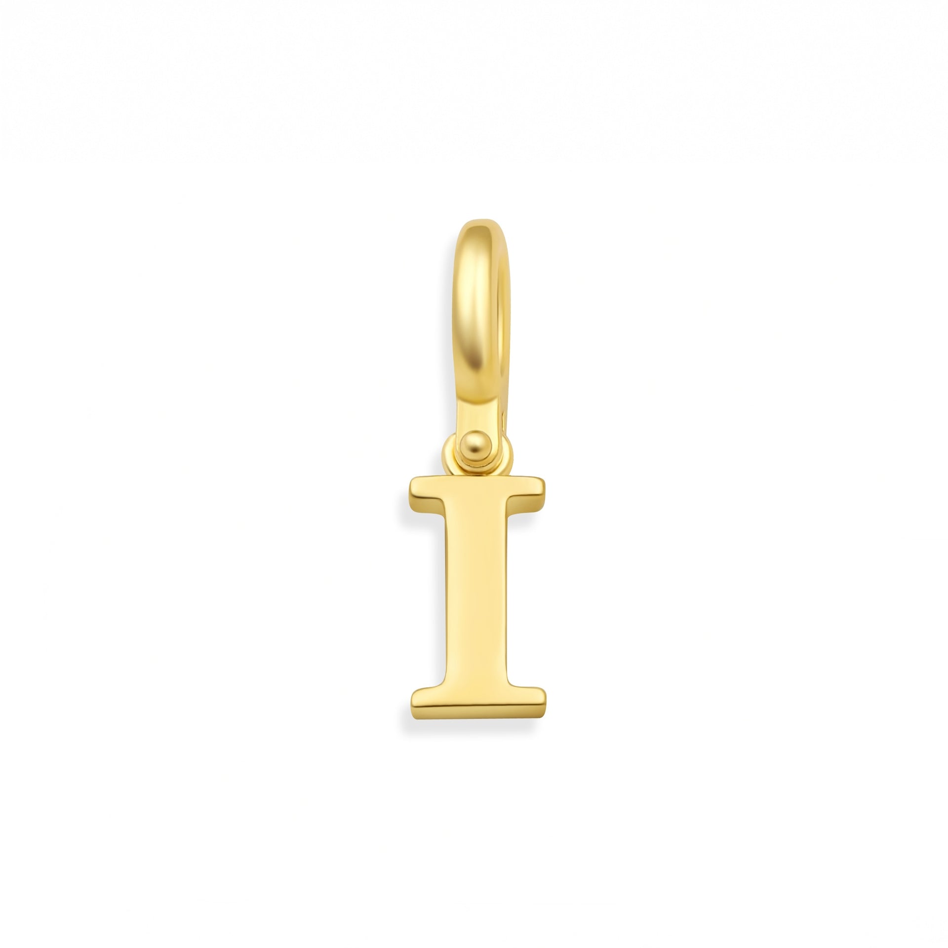 Gold "I" Letter Charm