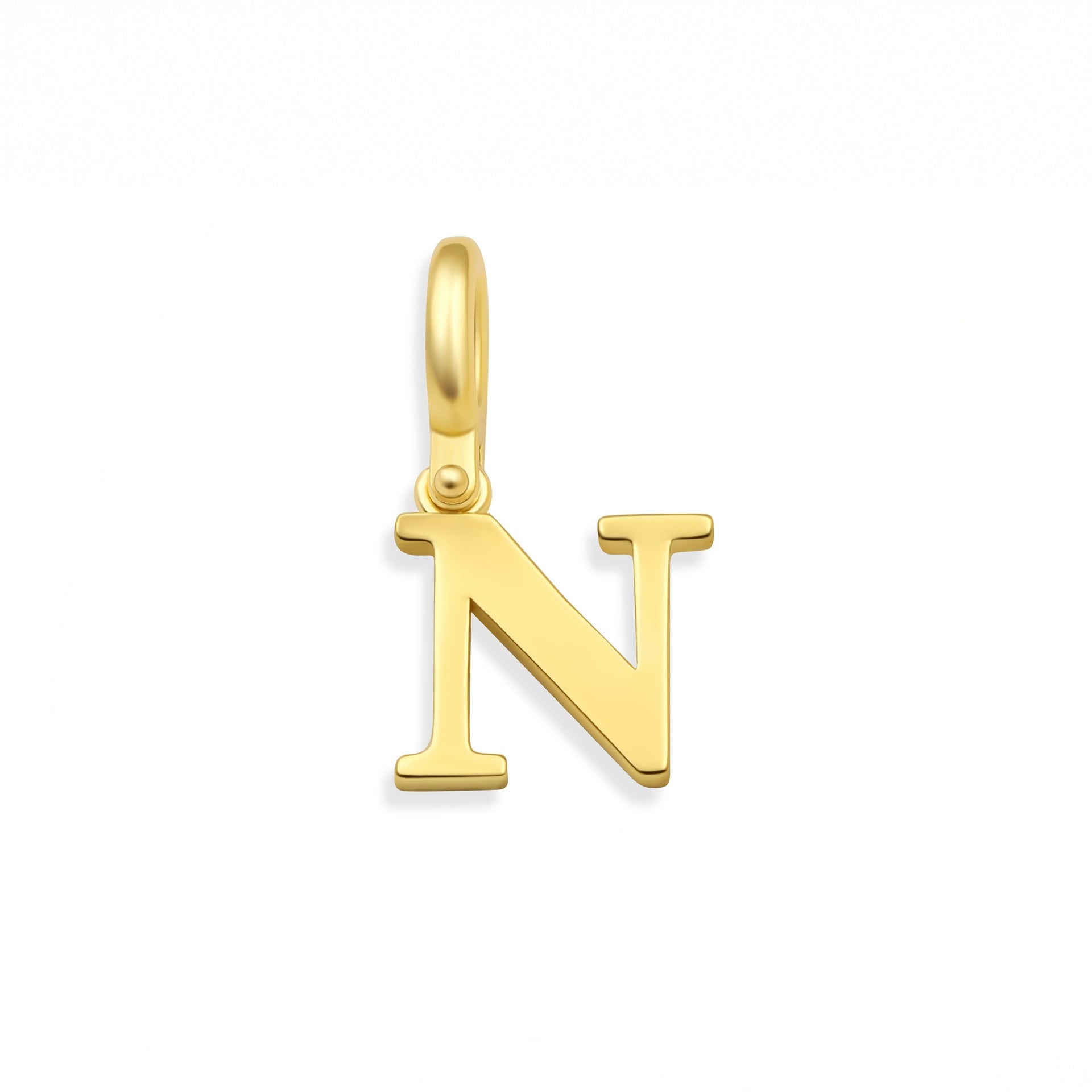 Gold "N" Letter Charm