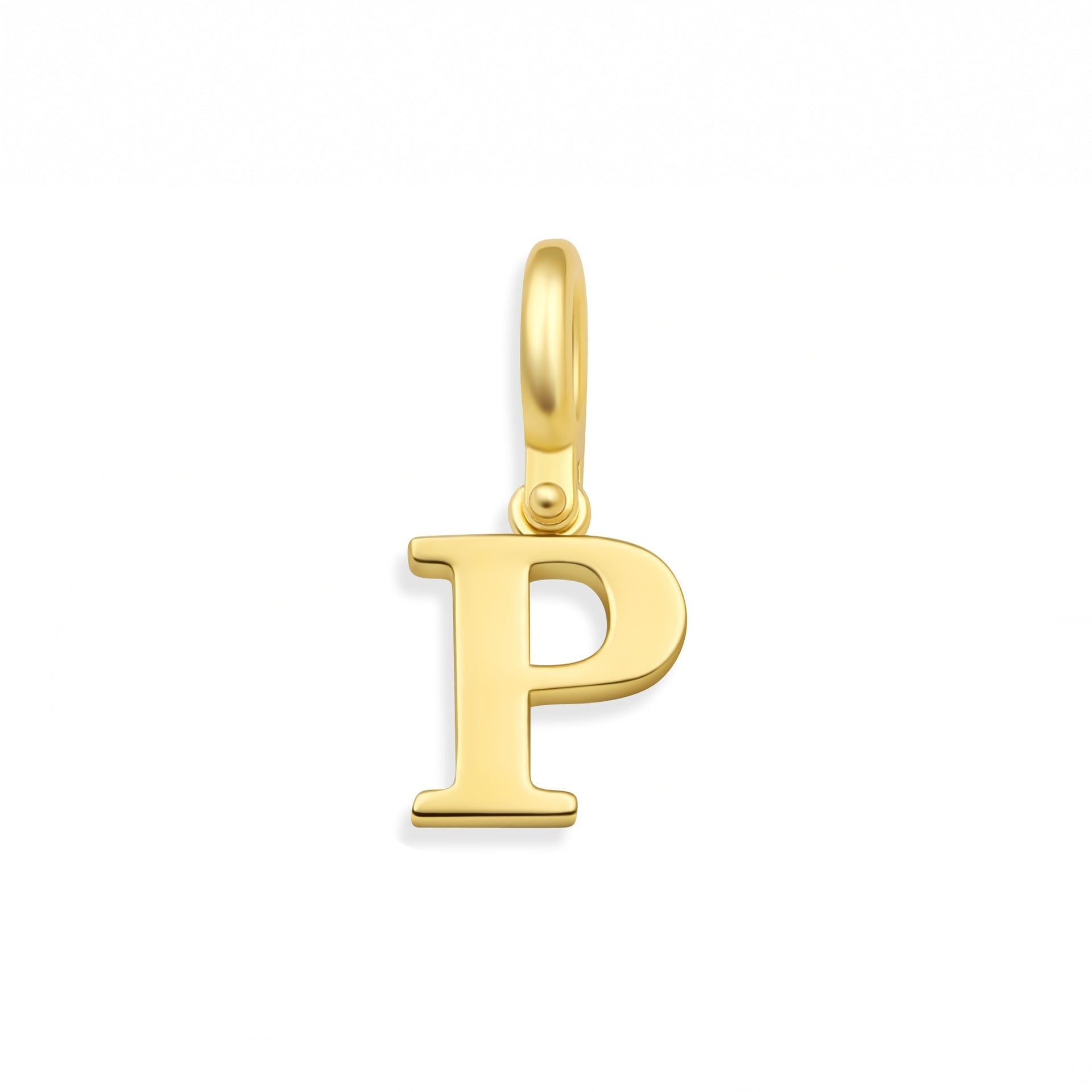 Gold "P" Letter Charm