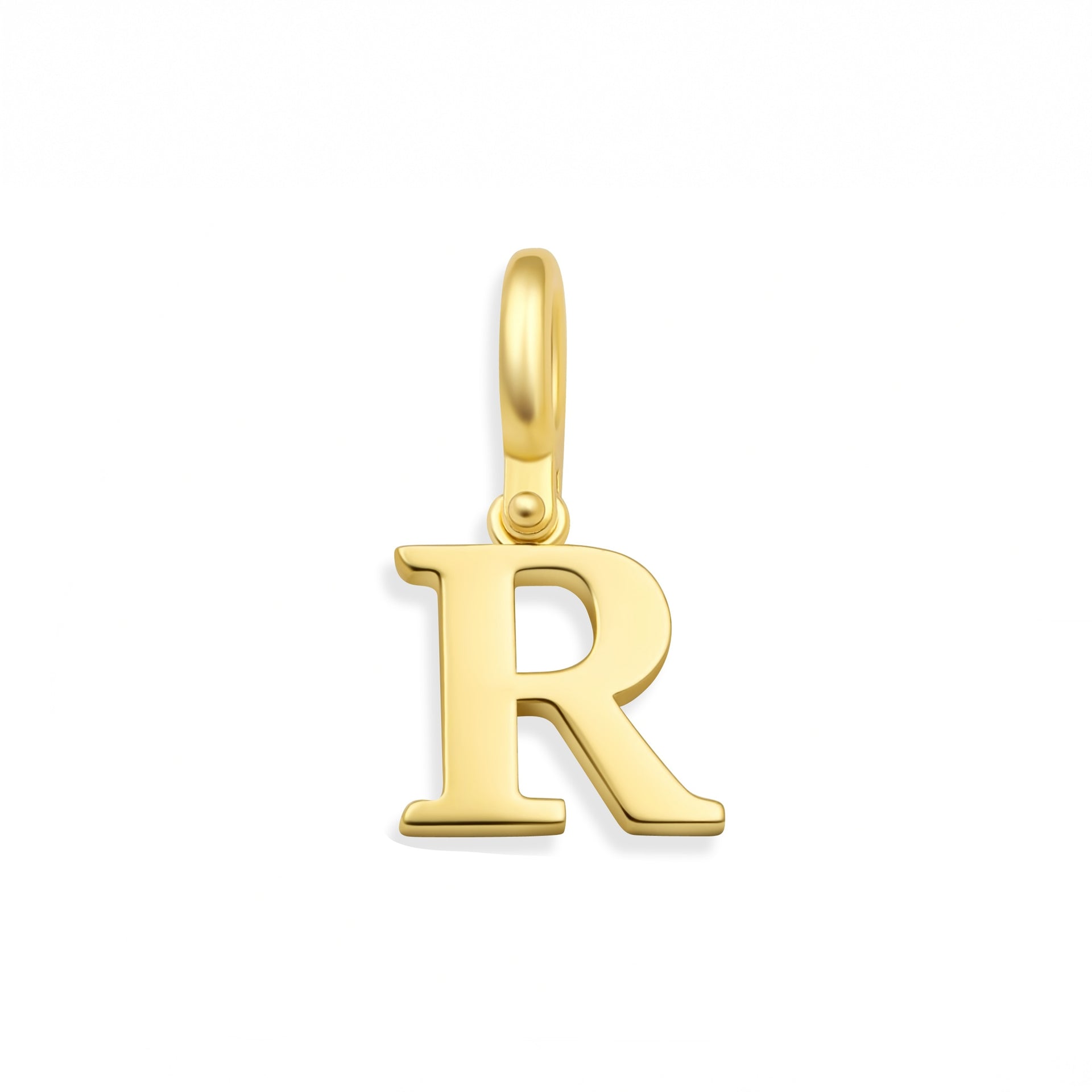 Gold "R" Letter Charm