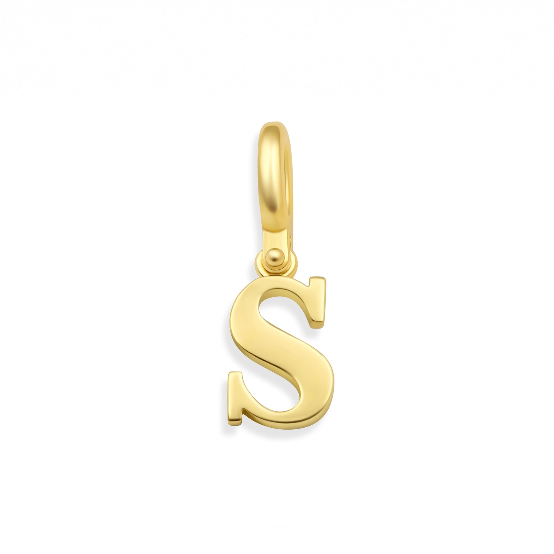 Gold "S" Letter Charm