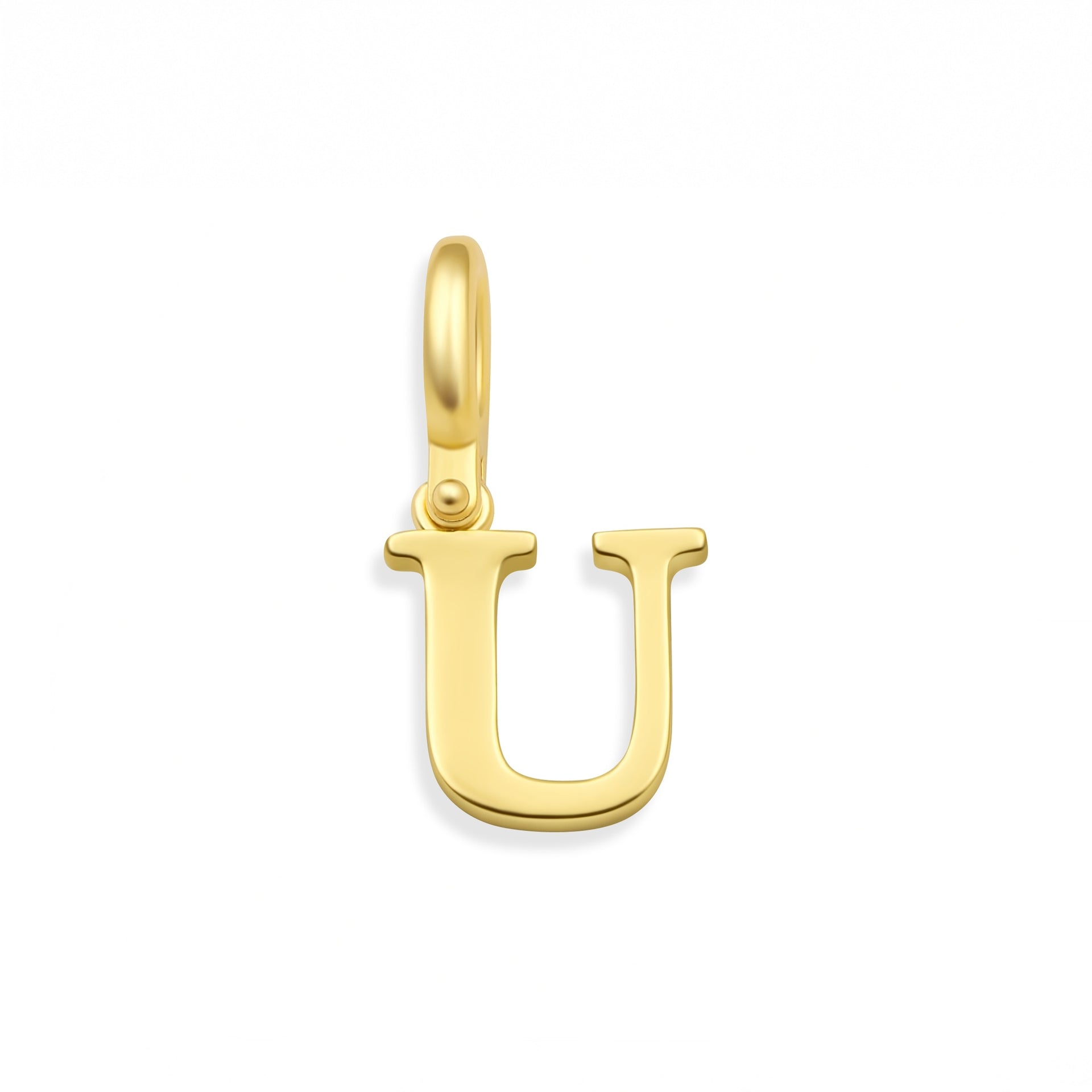 Gold "U" Letter Charm