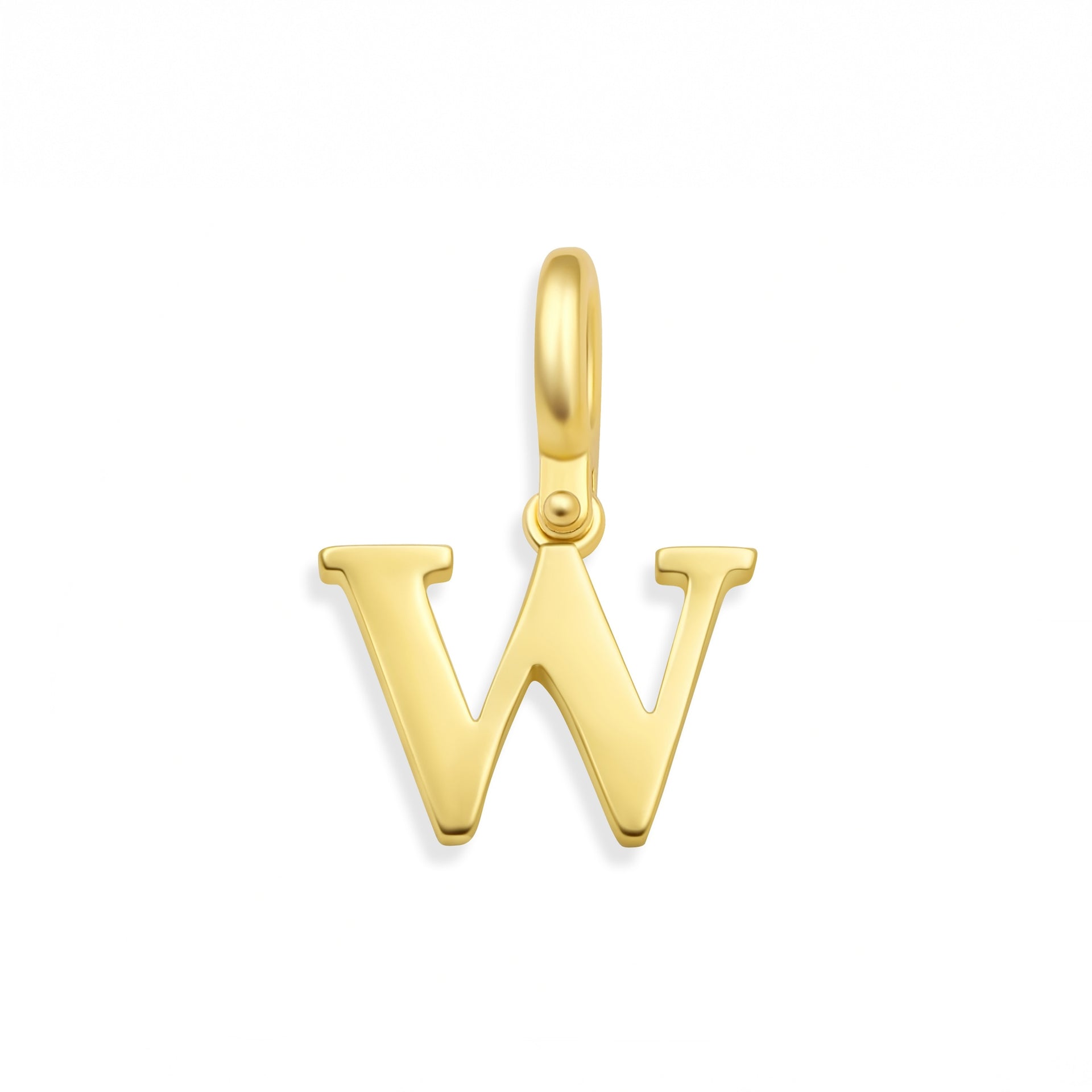 Gold "W" Letter Charm