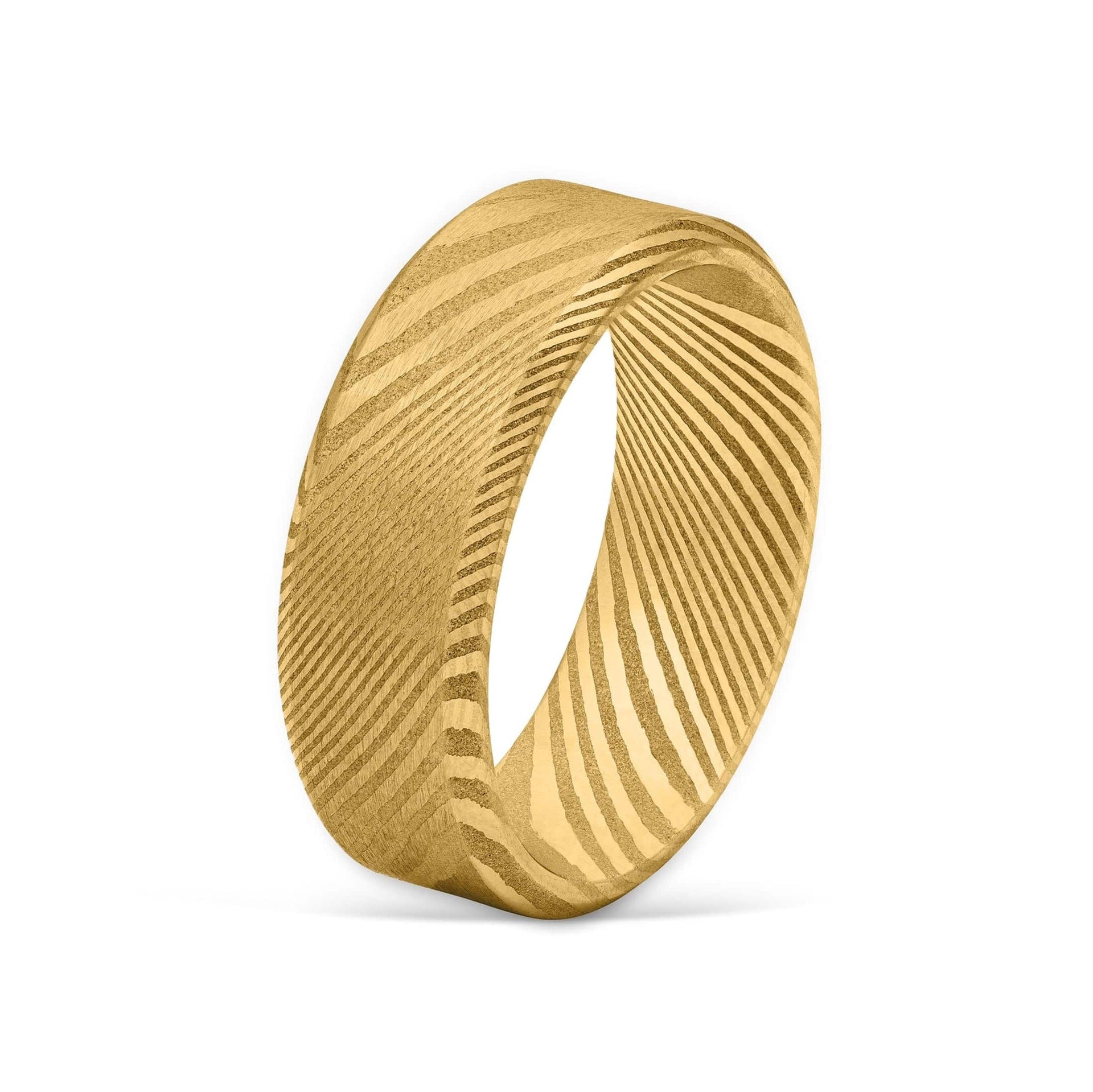 High quality gold Maverick steel men's wedding band