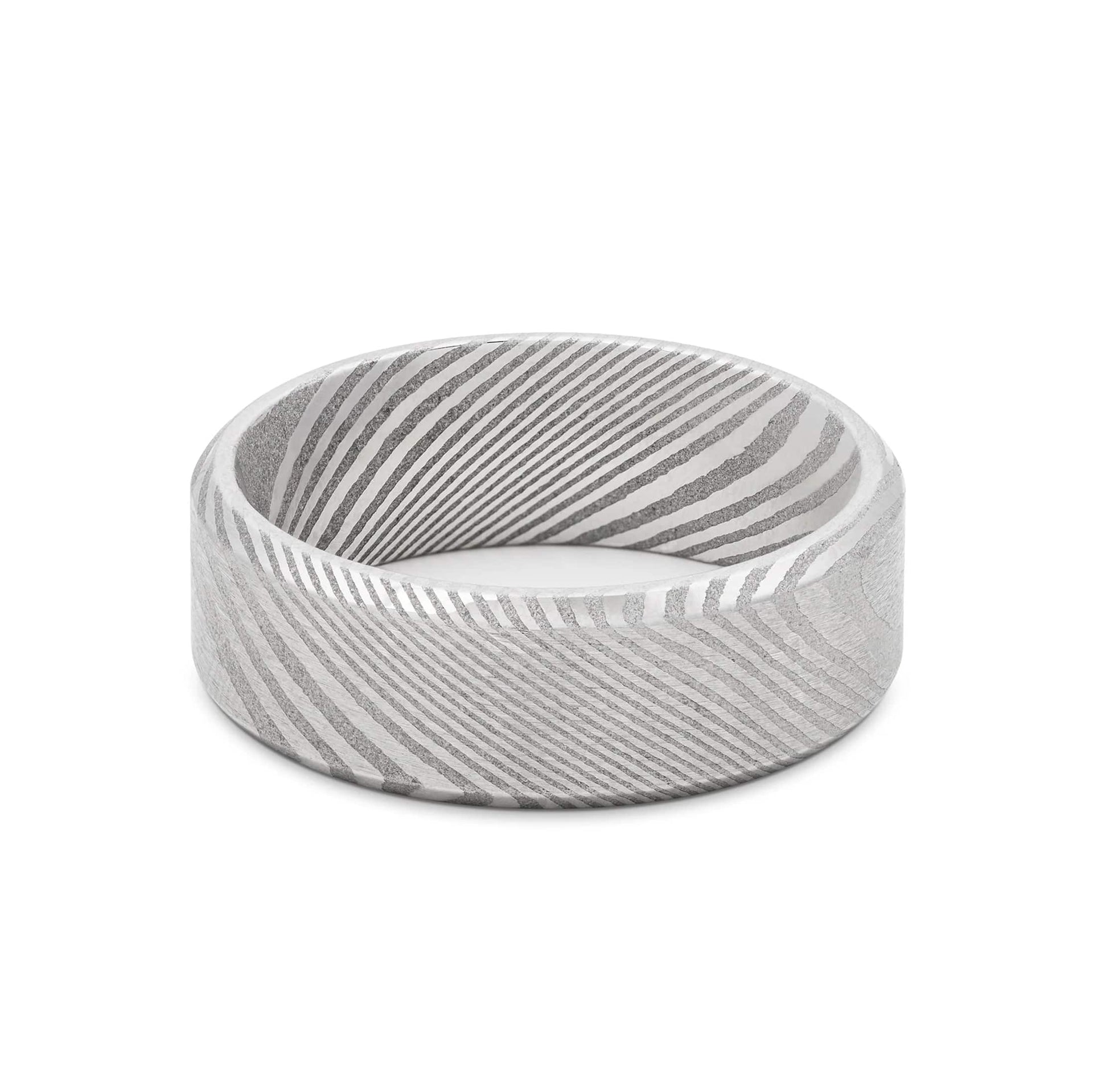 Silver Men's Maverick Wedding Band on white