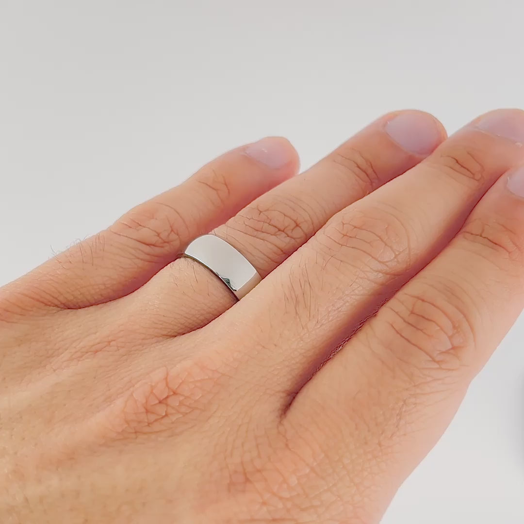 video of 6mm silver stainless steel band on models