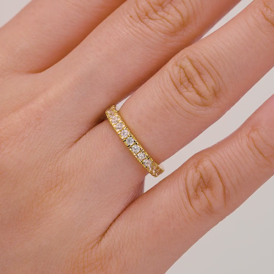 gold eternity wedding band