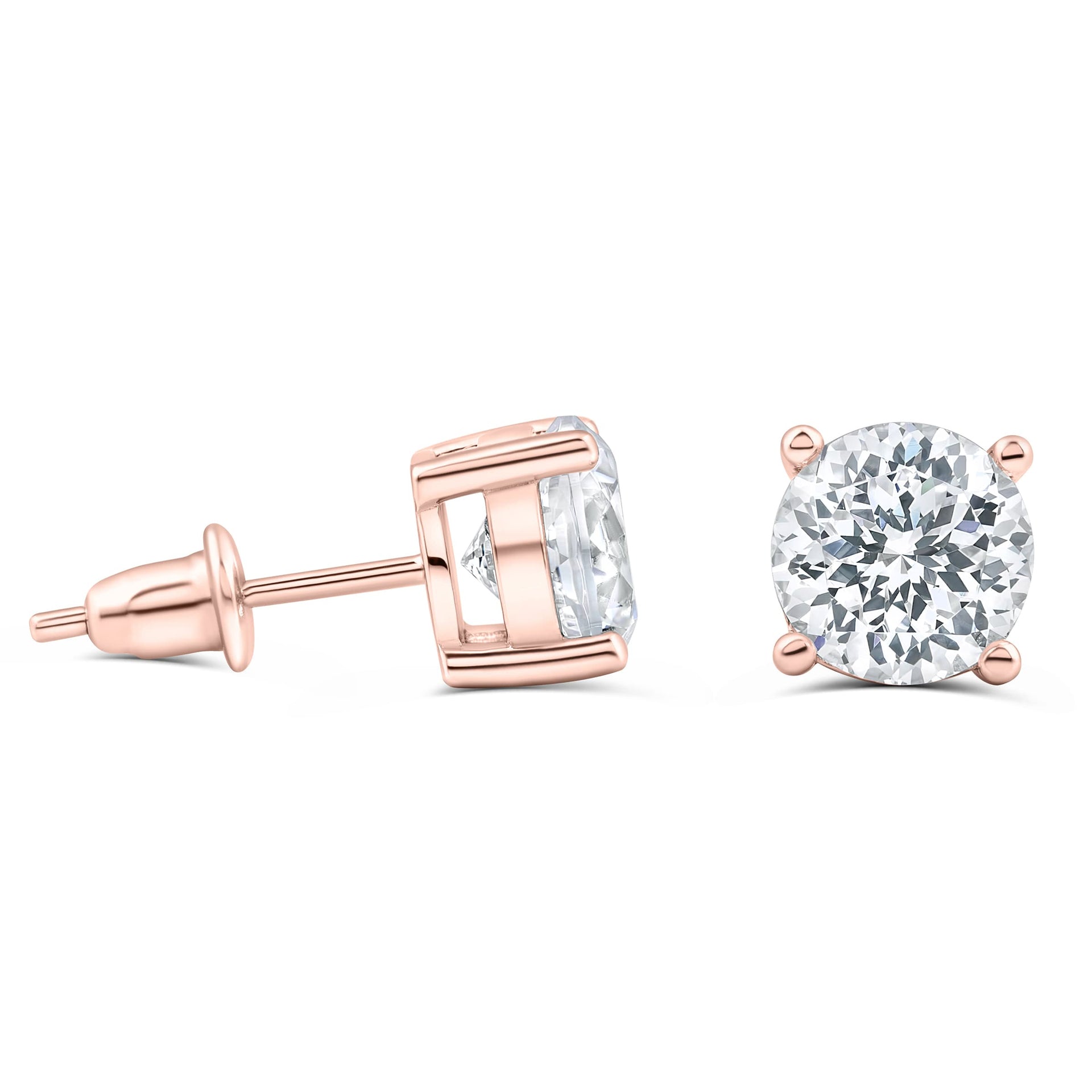 the ritz rose gold stud earrings