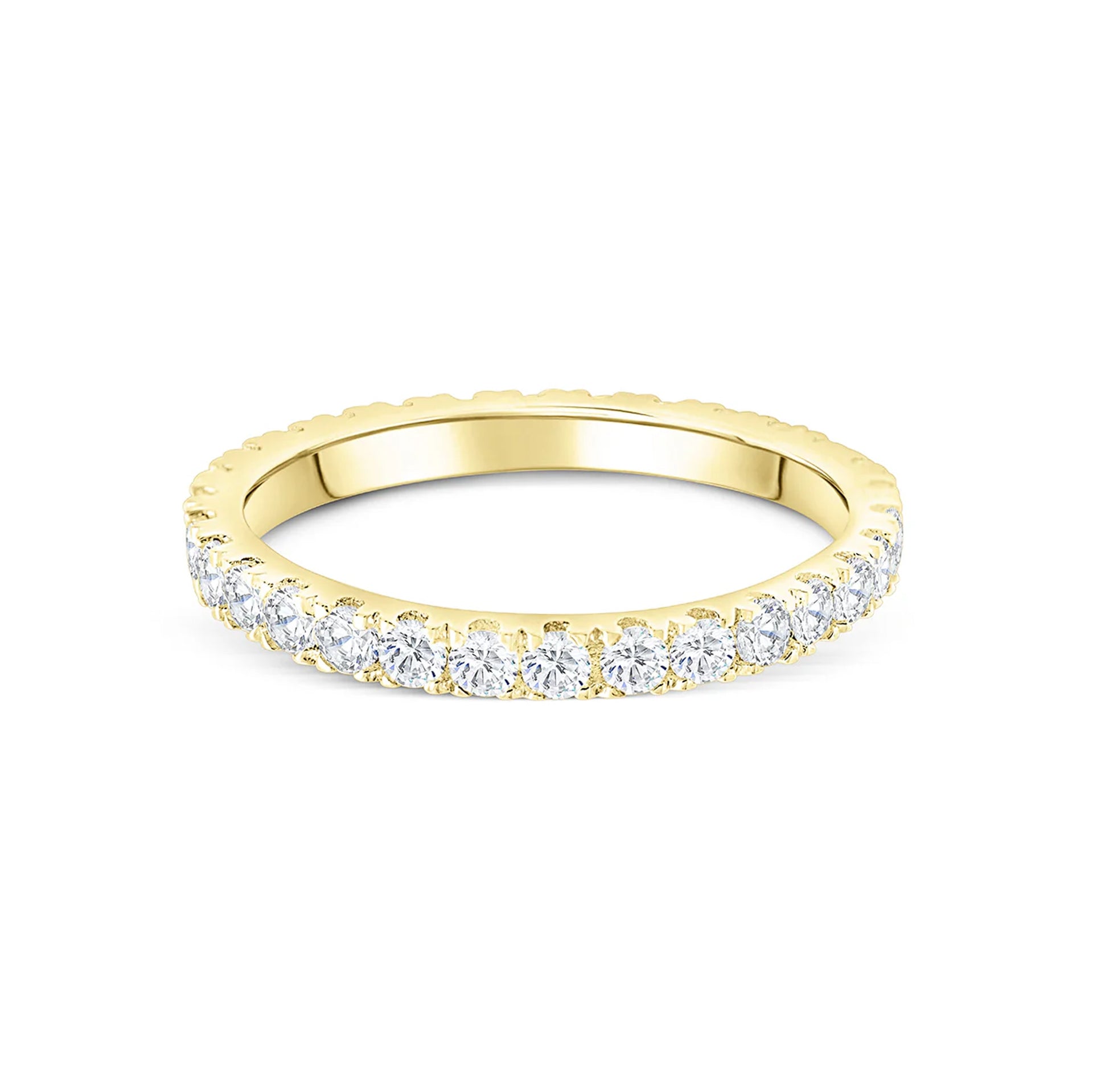 stunning gold eternity wedding band