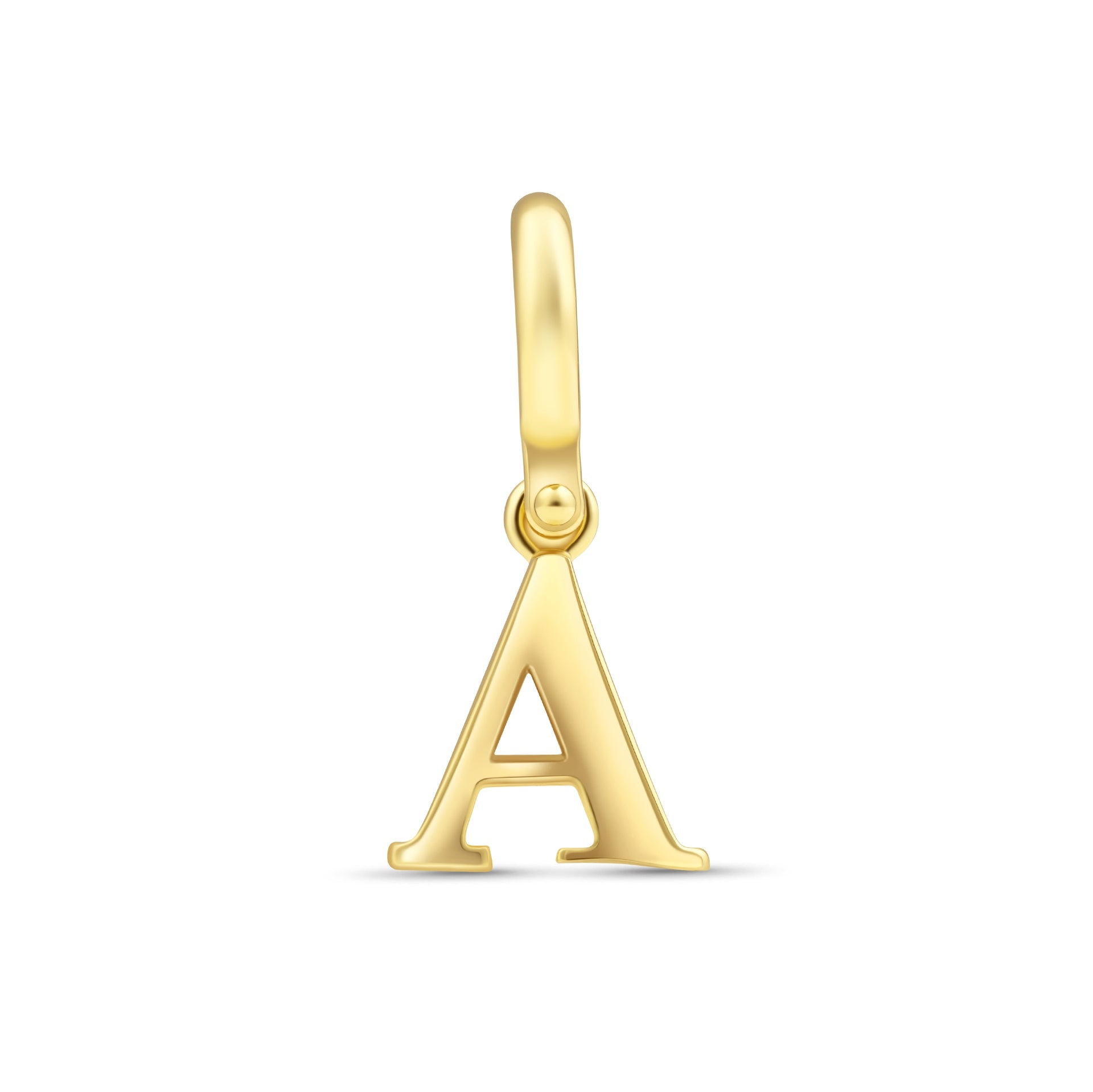 Gold letter A charm