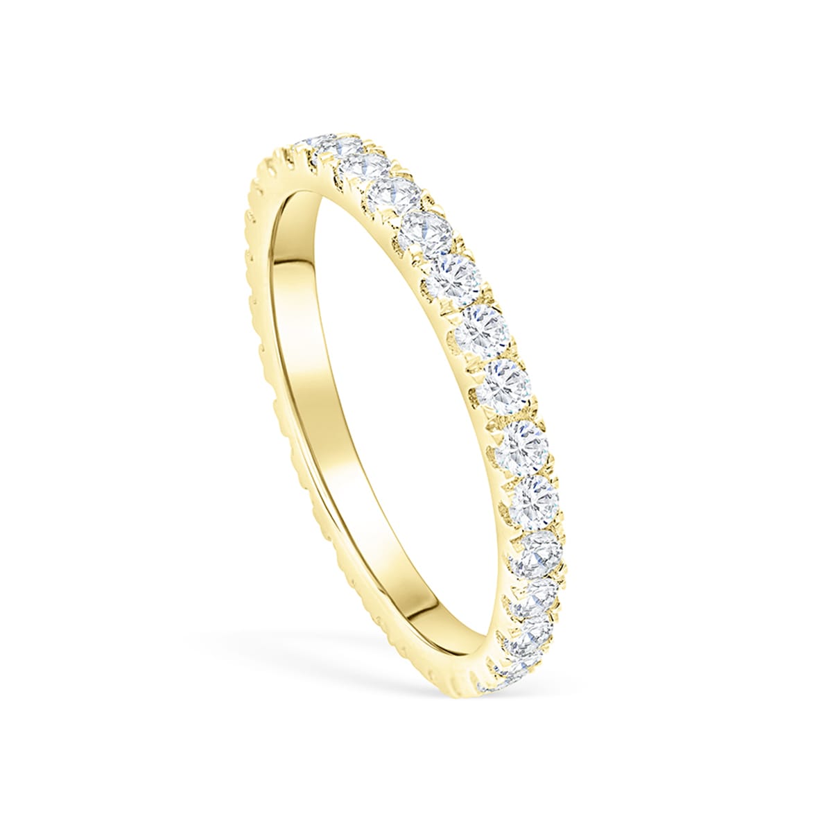 Yellow gold eternity band