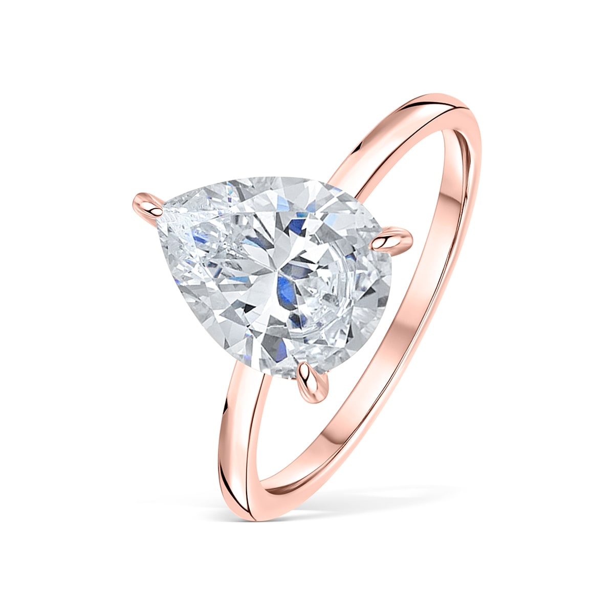 Rose Gold Pear Shaped Engagement Ring