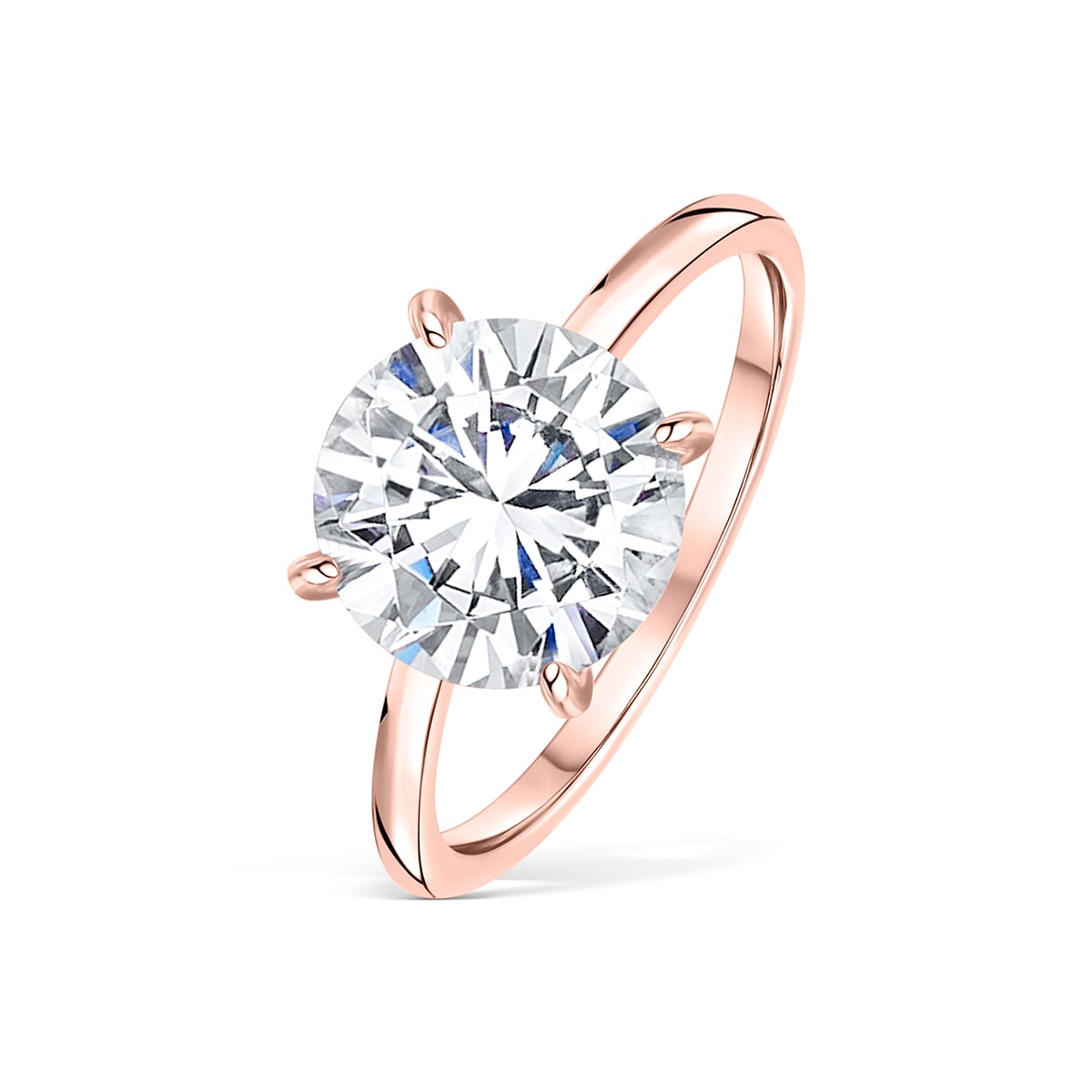 rose gold solitaire engagement ring