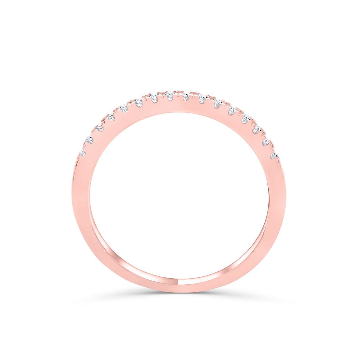 the desire half eternity rose gold 925 wedding band