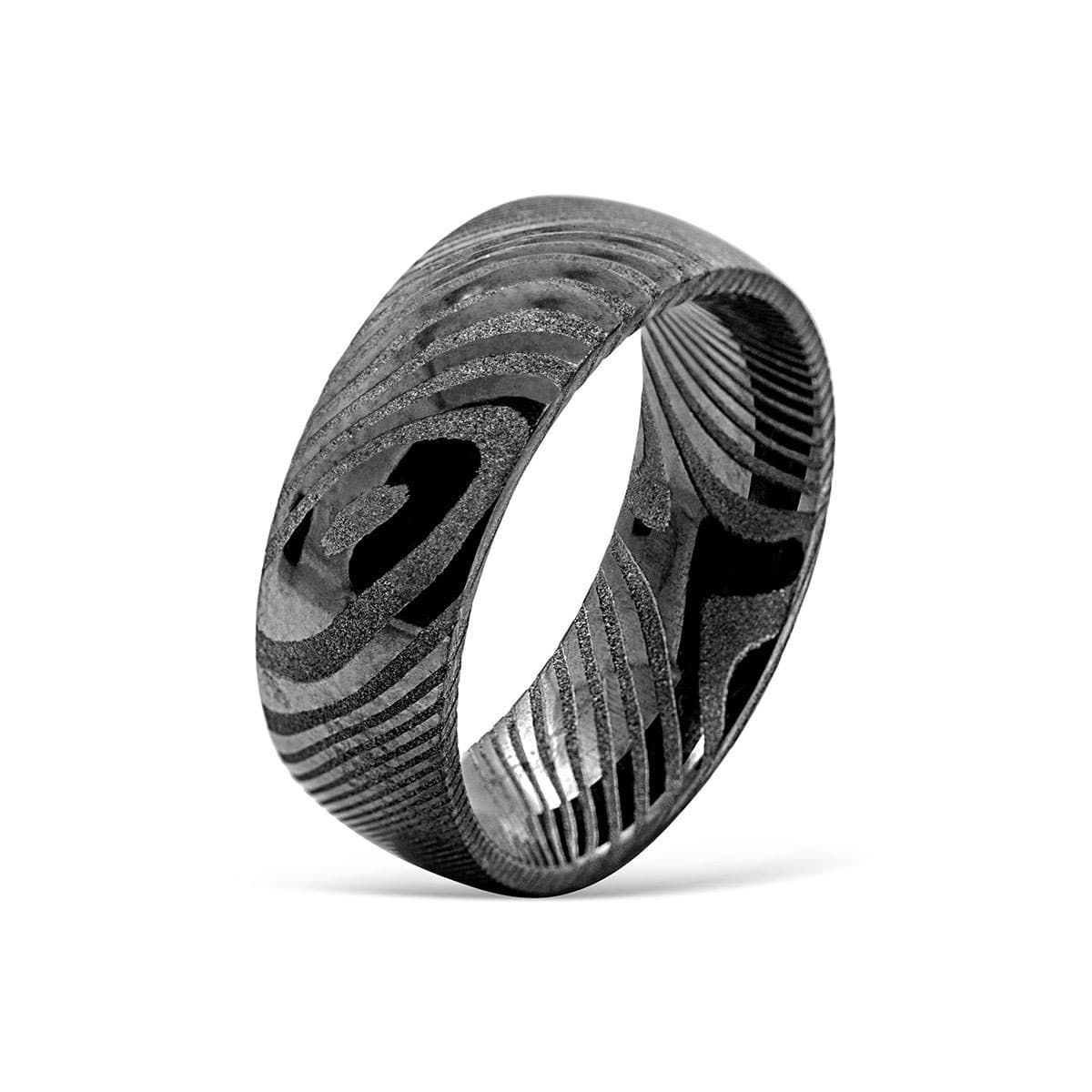 the valyrian damascus steel mens wedding ring