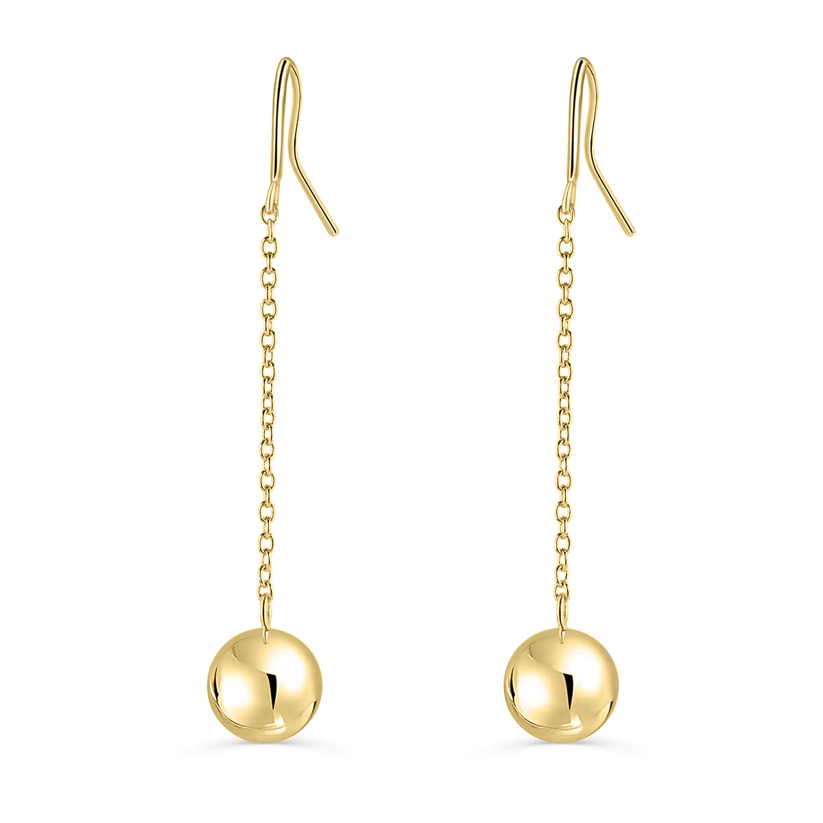 Gold ball drop earrings