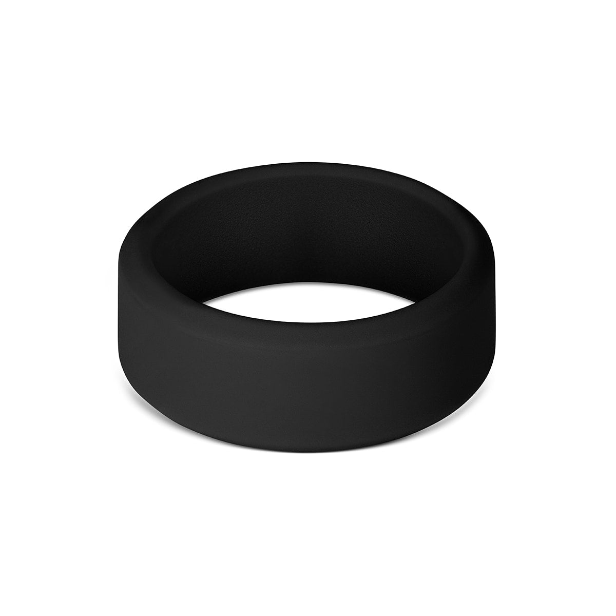 Mens Rubber Wedding Bands Black Force Flex