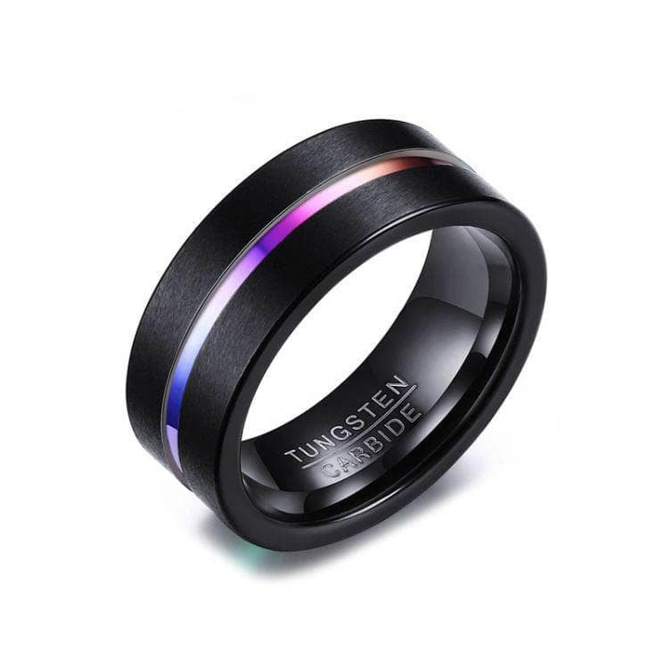 dragon glass tungsten wedding ring