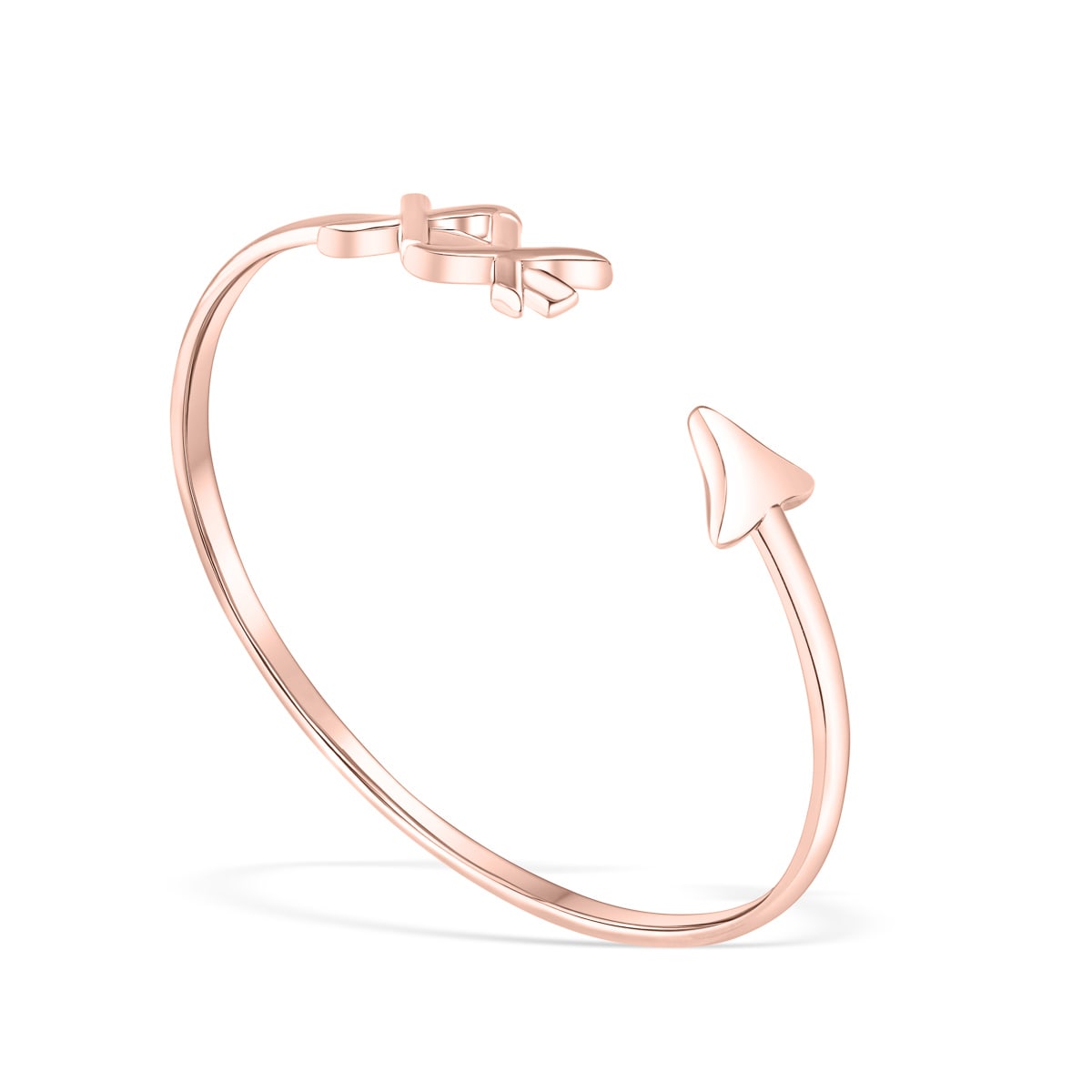 the hope rose gold bangle setting