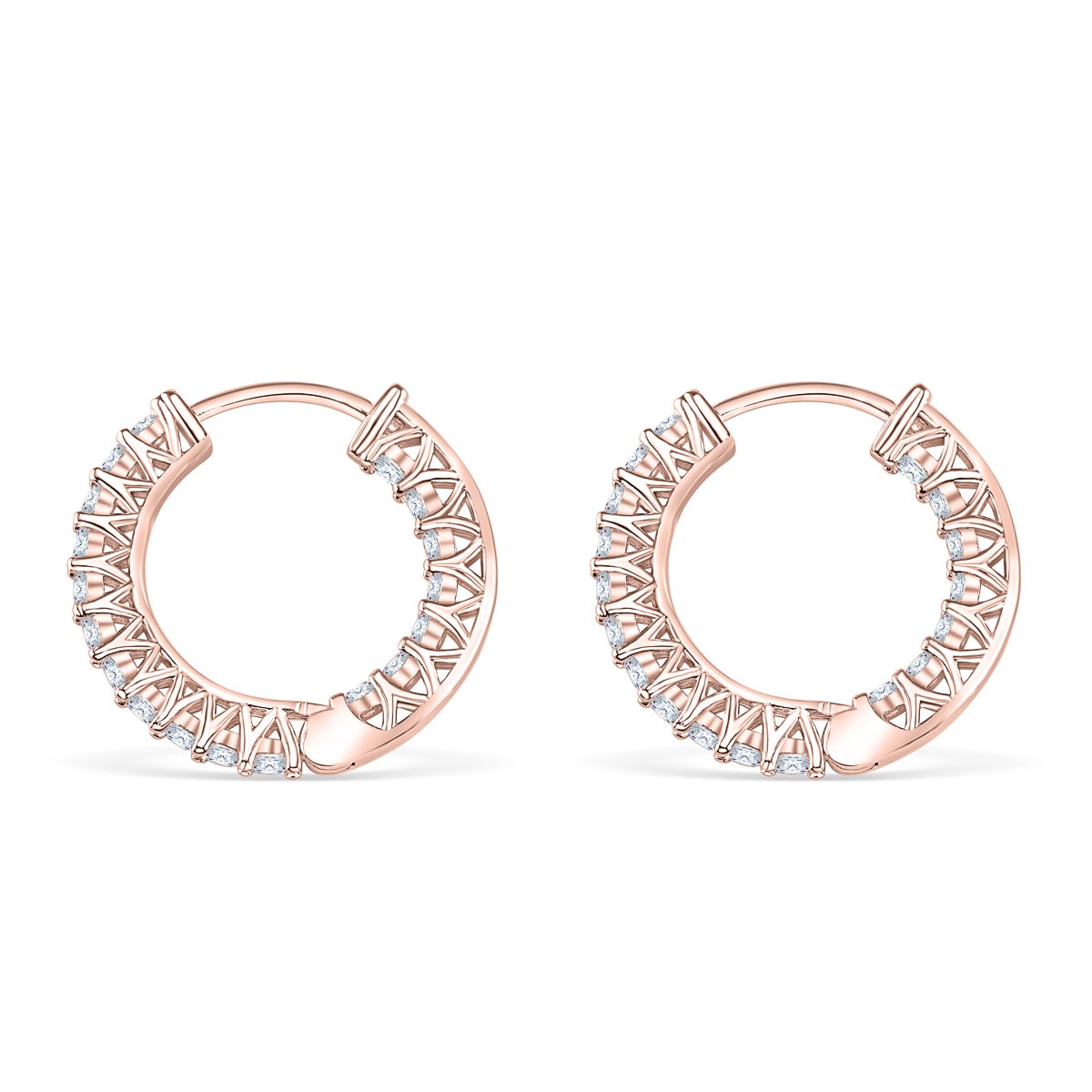 the ivy rose gold hoop earrings