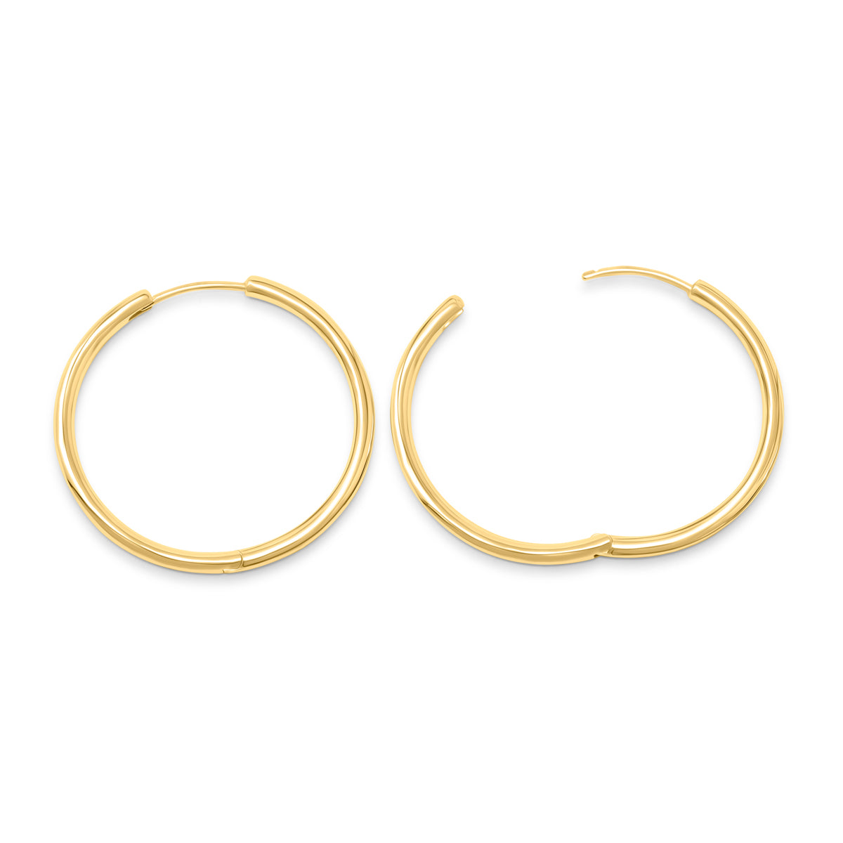 Large gold hoop earrings