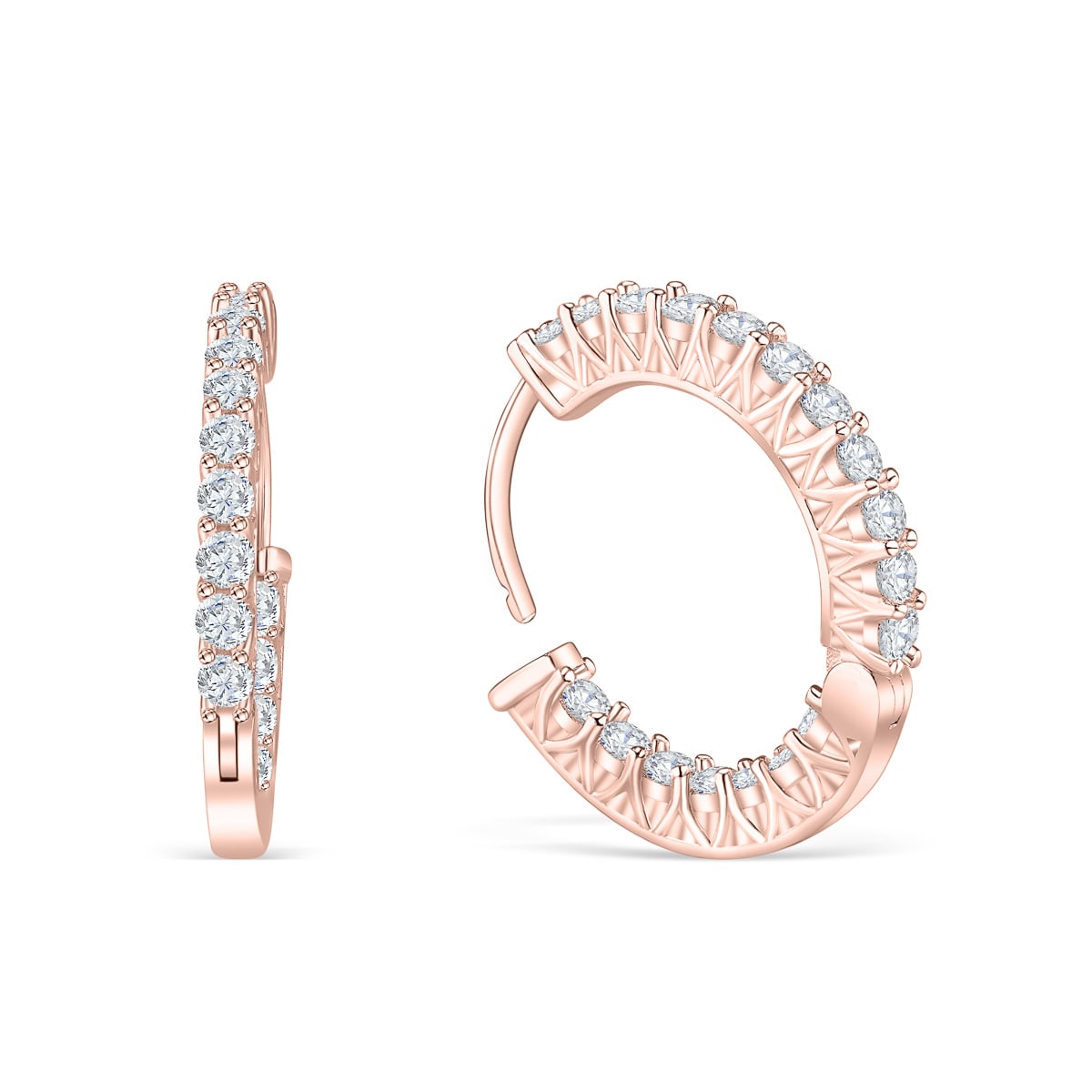 the ivy rose gold hoop earrings