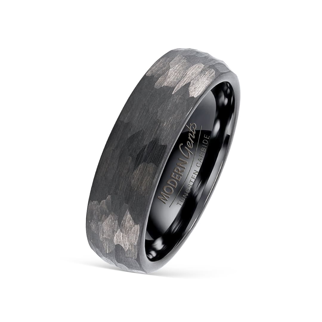 the hammer slate tungsten wedding band