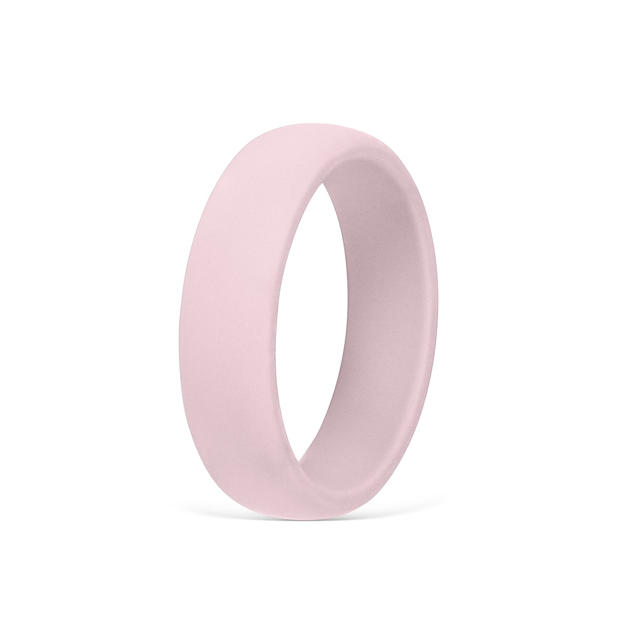 Pink womens silicone wedding bands