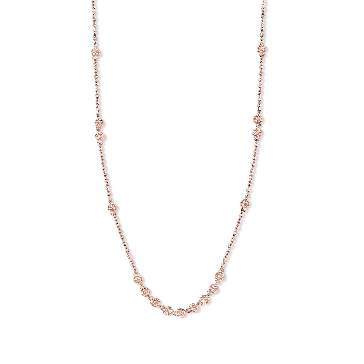 Rose gold choker necklace with pendants