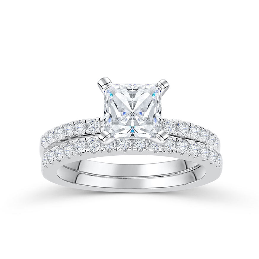 the amore princess cut wedding rings